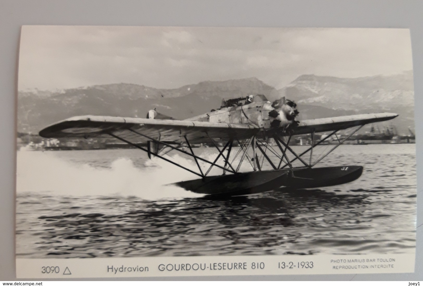 Carte Photo Marius Bar Hydravion Gourdin Leseurre 810 - Aviation