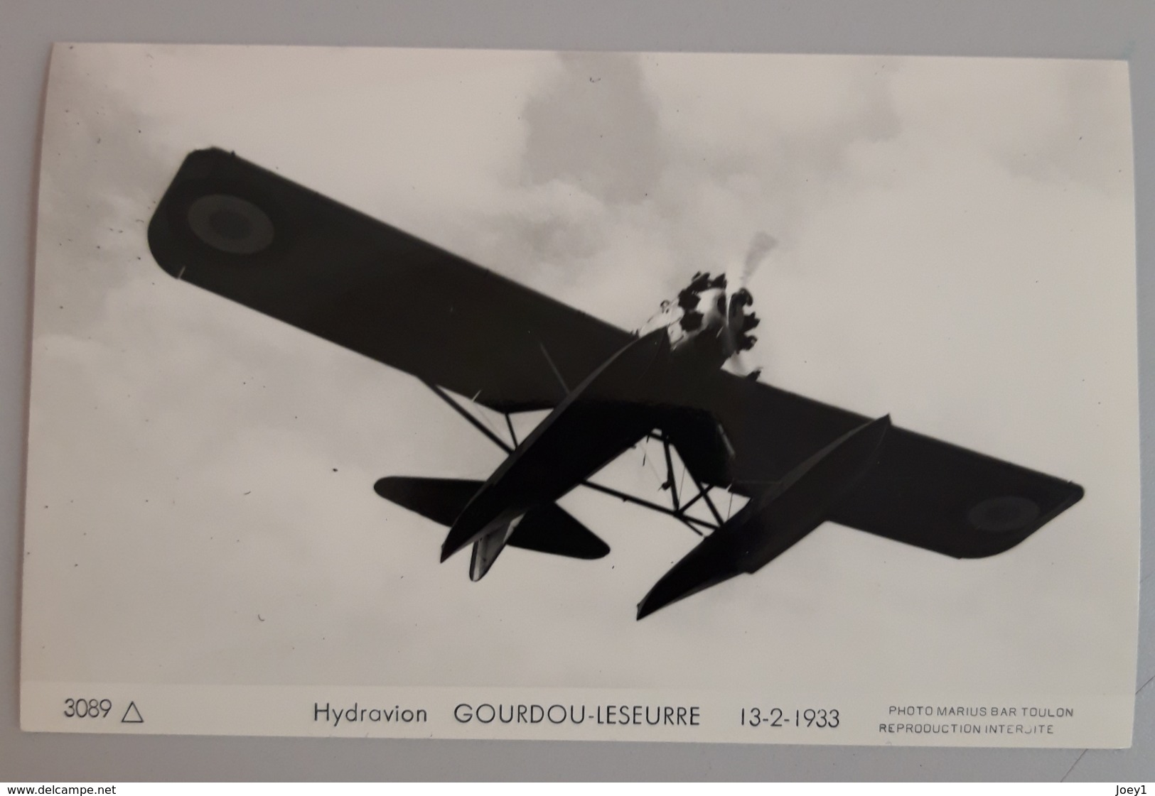 Carte Photo Marius Bar Hydravion Gourdin Leseurre - Aviation