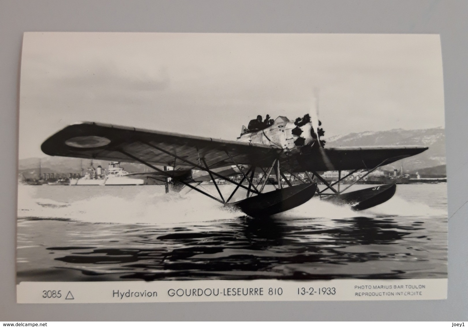 Carte Photo Marius Bar Hydravion Gourdin Leseurre 810 - Luchtvaart