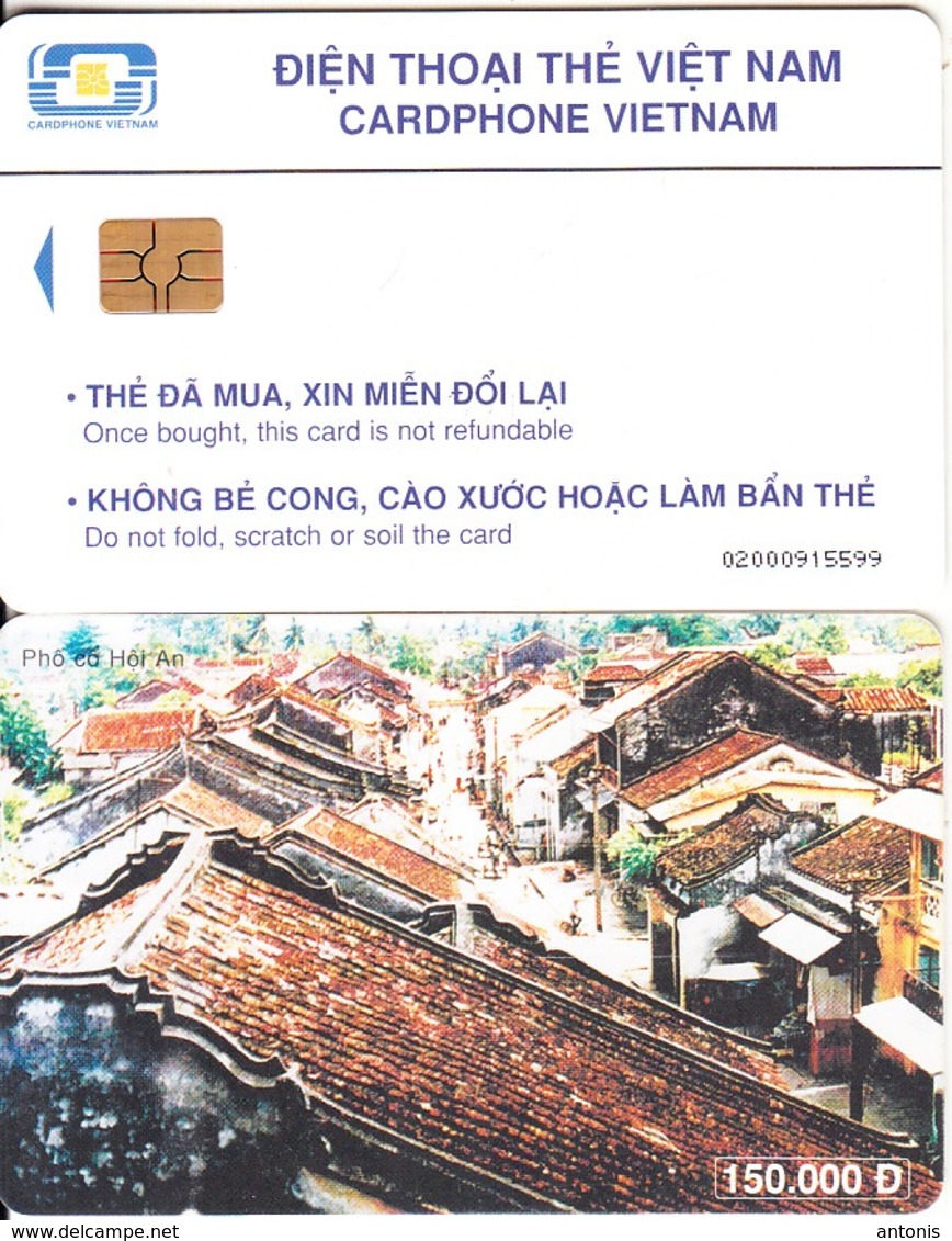 VIETNAM(chip) - Pho Co Hoi An, Cardphone Vietnam Telecard 150000D, Chip GEM3.3, CN : 0200, Used - Viêt-Nam
