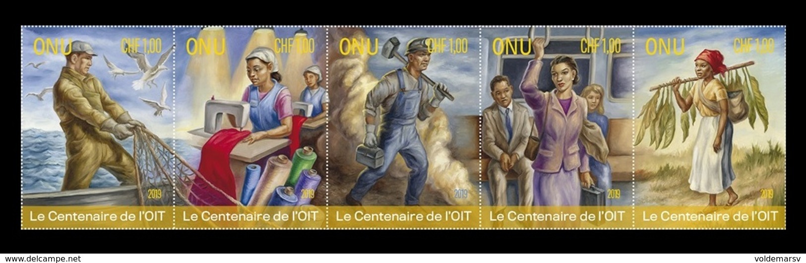 United Nations (Geneva) 2019 Mih. 1080/84 International Labour Organization MNH ** - Ungebraucht