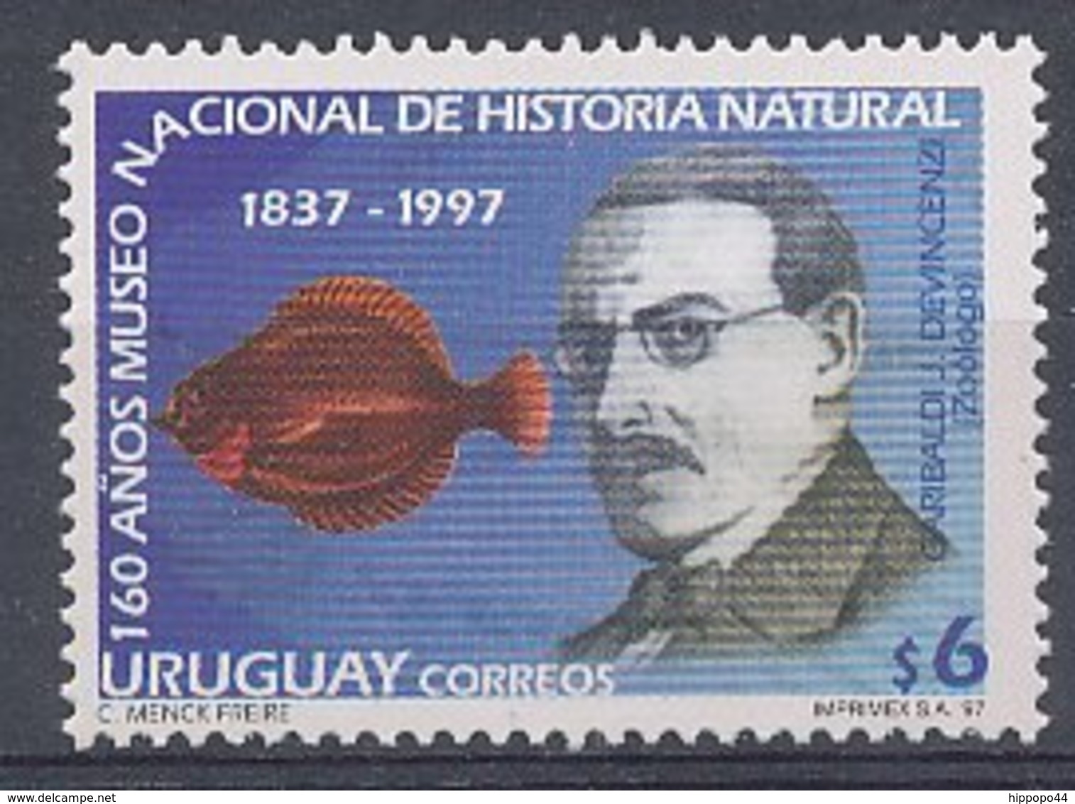 1997, Uruguay, Neuf - Poisson, Fish, Museum. - Poissons