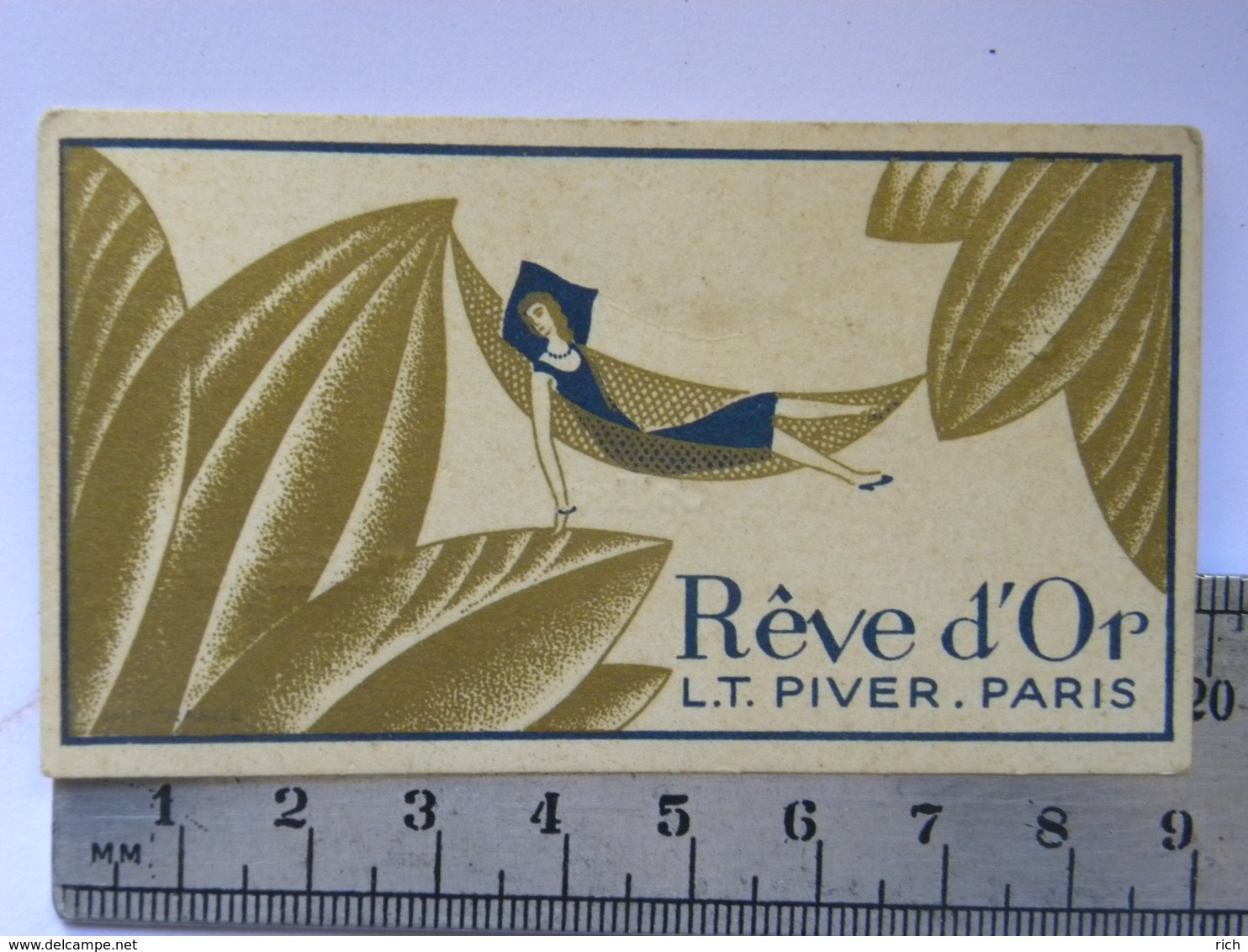 Carte Parfumée Parfum - Rêve D'OR - L.T. PIVER. PARIS - Sin Clasificación