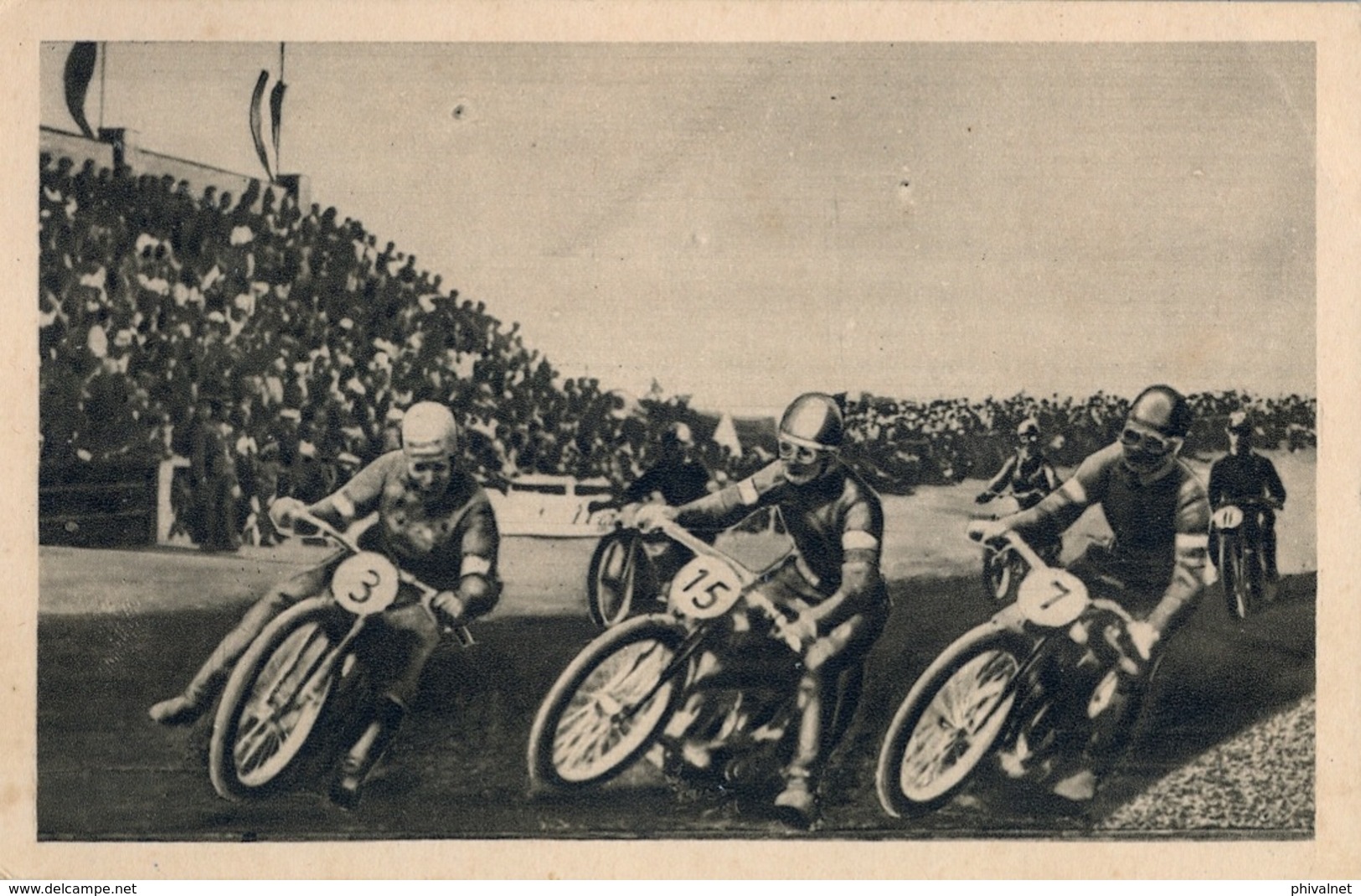 TARJETA POSTAL NO CIRCULADA , CHECOSLOVAQUIA , MEMORIAL J.K. LOBKOWICZE , PARDUBICE - STADION , MOTOCICLISMO , MOTOS - Motociclismo