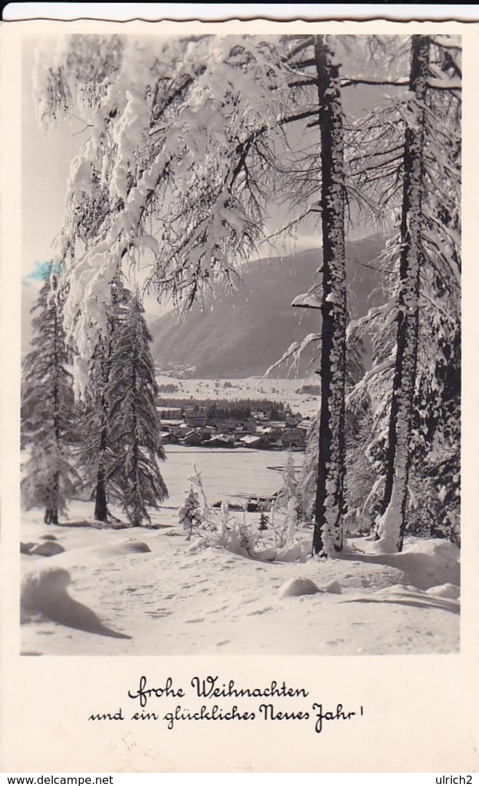 AK Frohe Weihnachten Und Ein Glückl. Neues Jahr - Verschneite Bäume Und Landschaft - 1958 (43665) - Other & Unclassified