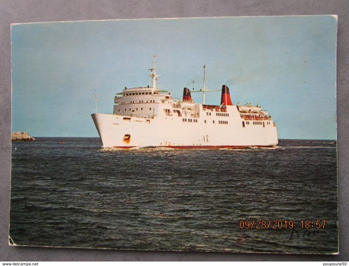 Cp 20  La Corse Inoubliable Bateau  CAR FERRY  , Le Corse Compagnie Générale Transatlantique  Paquebot 1970 - Fähren