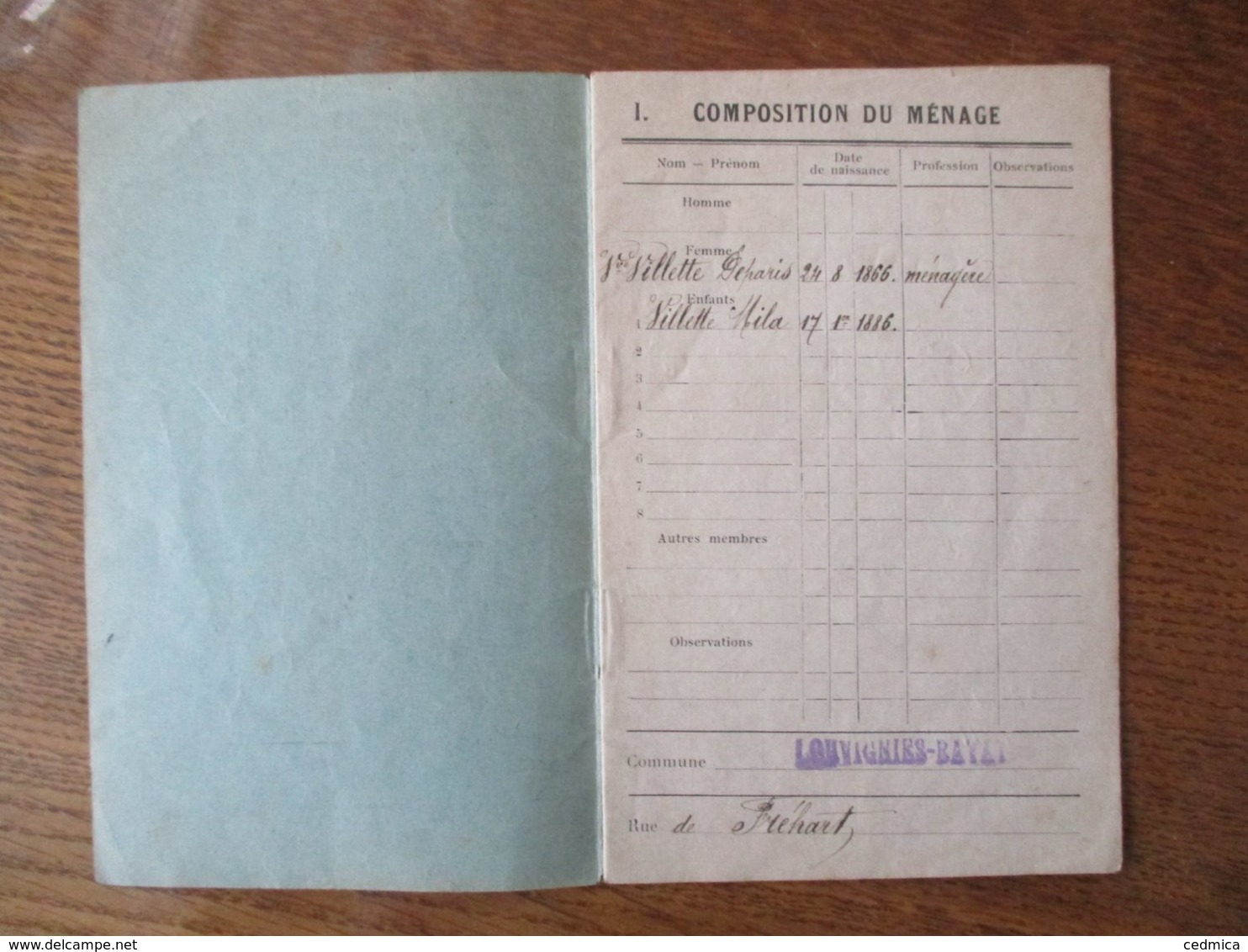 CARNET D'IDENTIFICATION DU 4 NOVEMBRE 1917 COMITE NATIONAL DE SECOURS & D'ALIMENTATION SECTION SECOURS DU HAINAUT - Documents Historiques