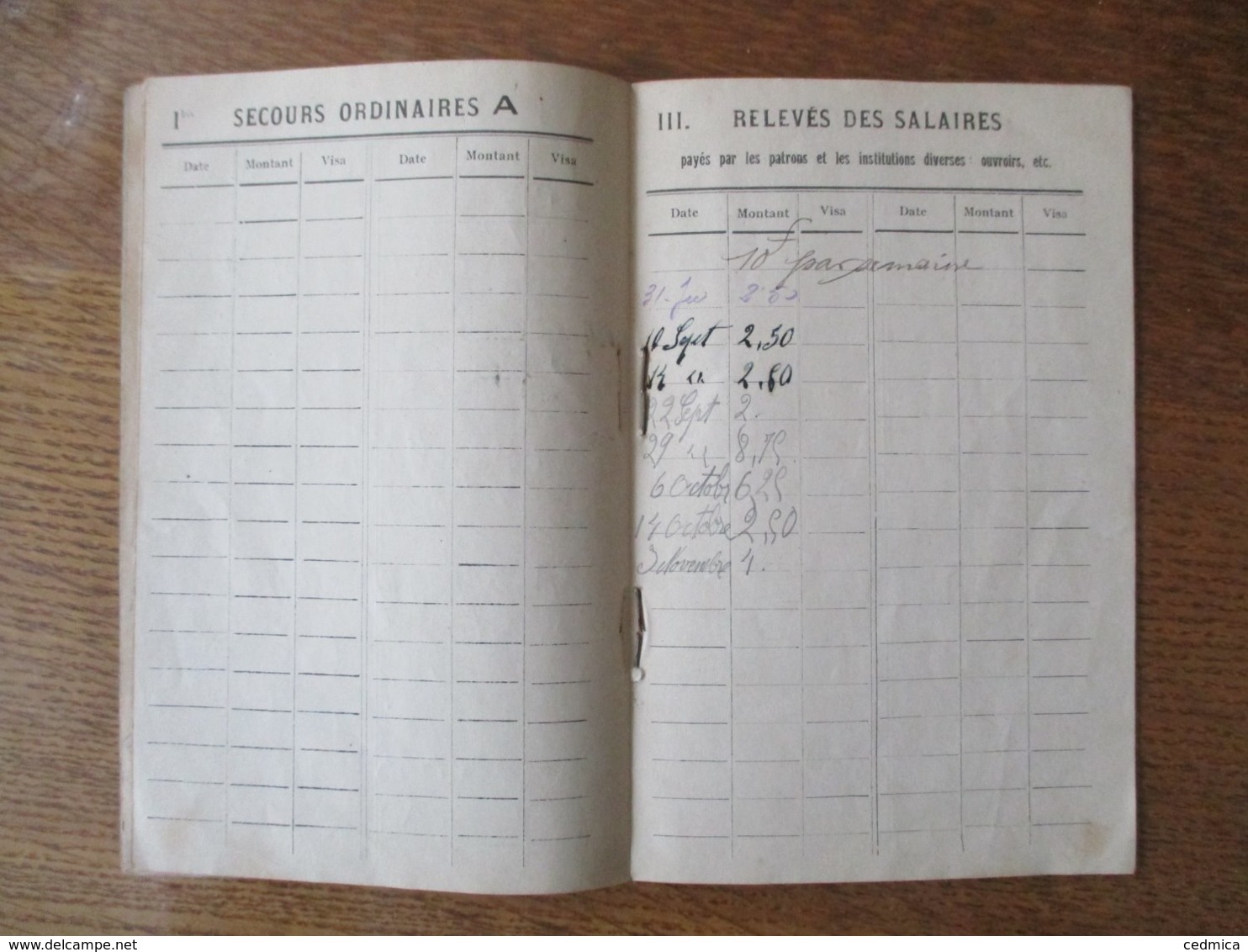 CARNET D'IDENTIFICATION DU 4 NOVEMBRE 1917 COMITE NATIONAL DE SECOURS & D'ALIMENTATION SECTION SECOURS DU HAINAUT - Documents Historiques