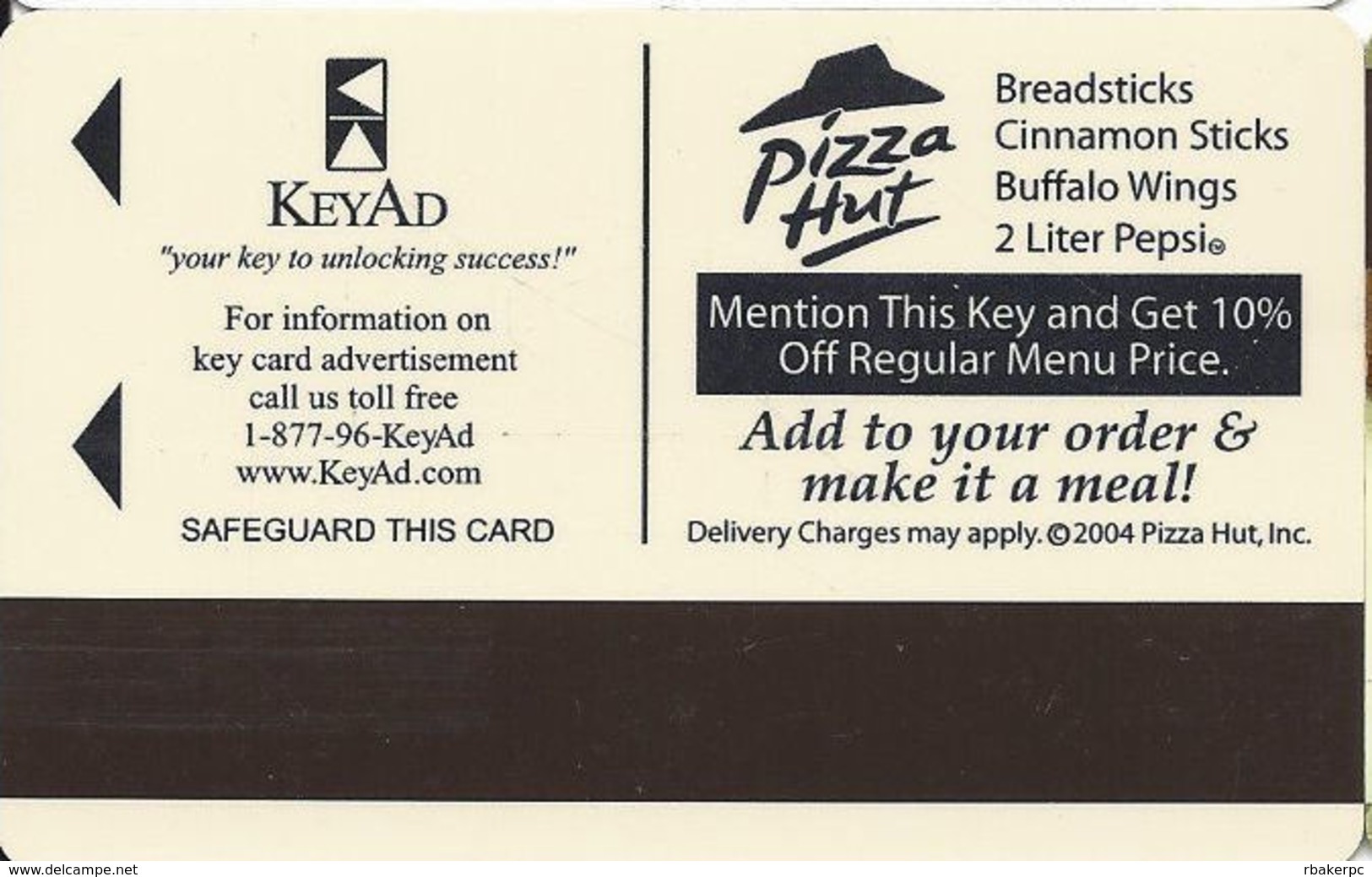 Holiday Inn Express Pizza Type Hotel Room Key Card - Hotelkarten