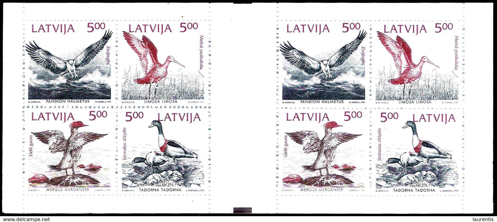 14645  Ducks - Canards - Birds - Letonia Yv C304 - Booklet - MNH - 2,25 (7) - Canards