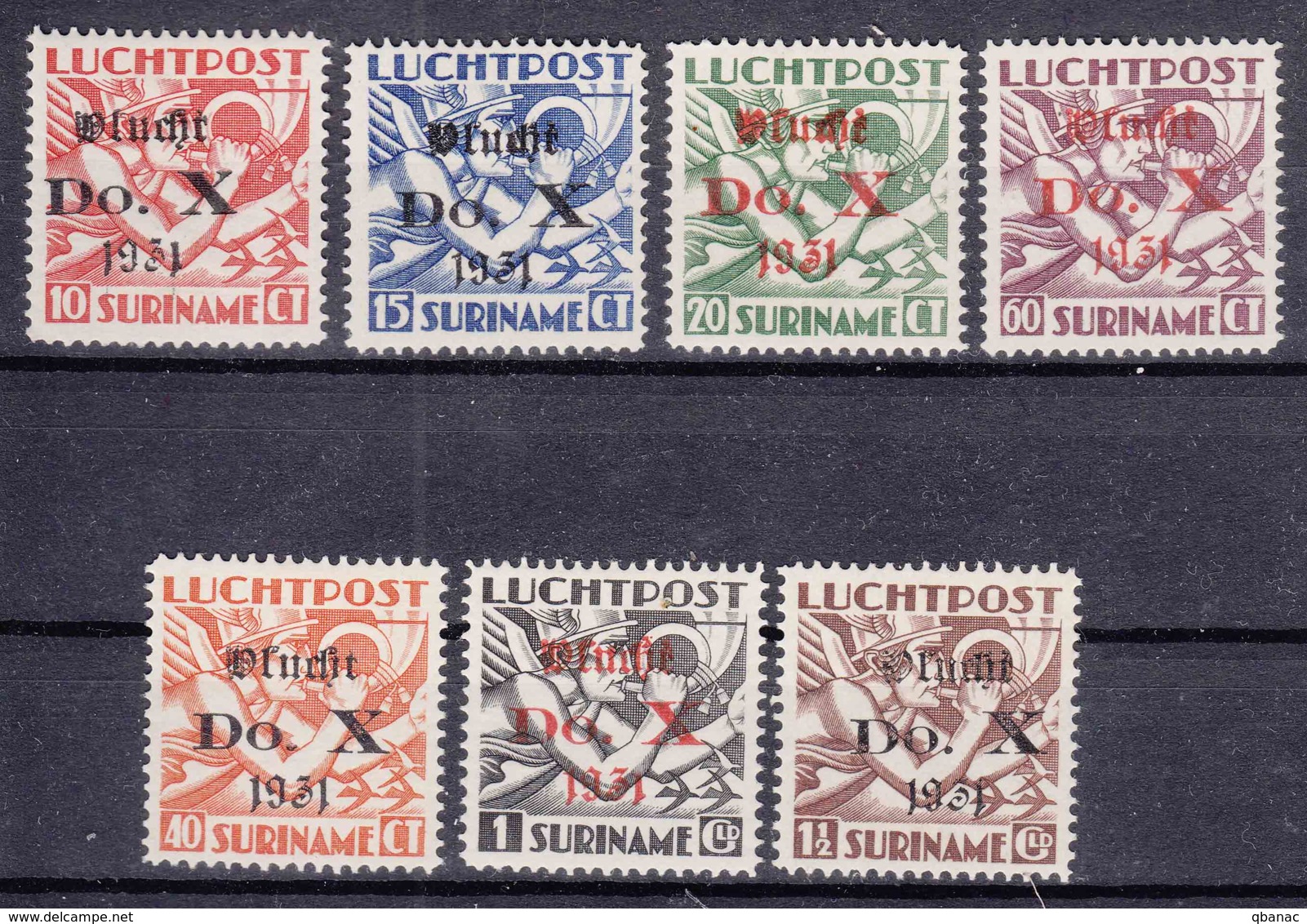 Netherlands Surinam Suriname DoX Set 1931 Mi#159-165 Mint Hinged - Suriname ... - 1975