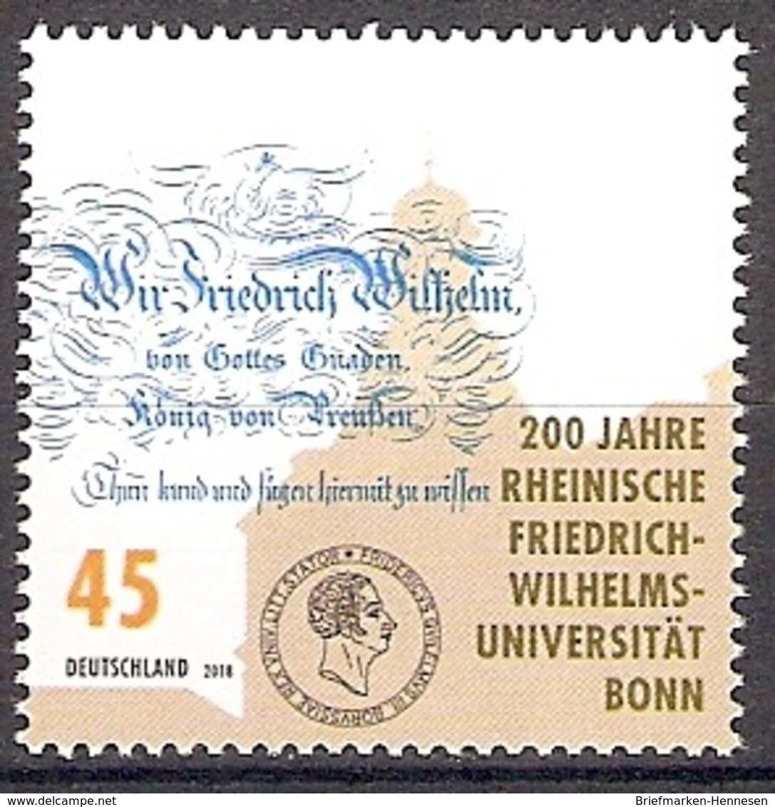 BRD Mi.Nr. 3360 ** Friedrich-Wilhelm-Universität / Bonn 2018 (2018219) - Ungebraucht