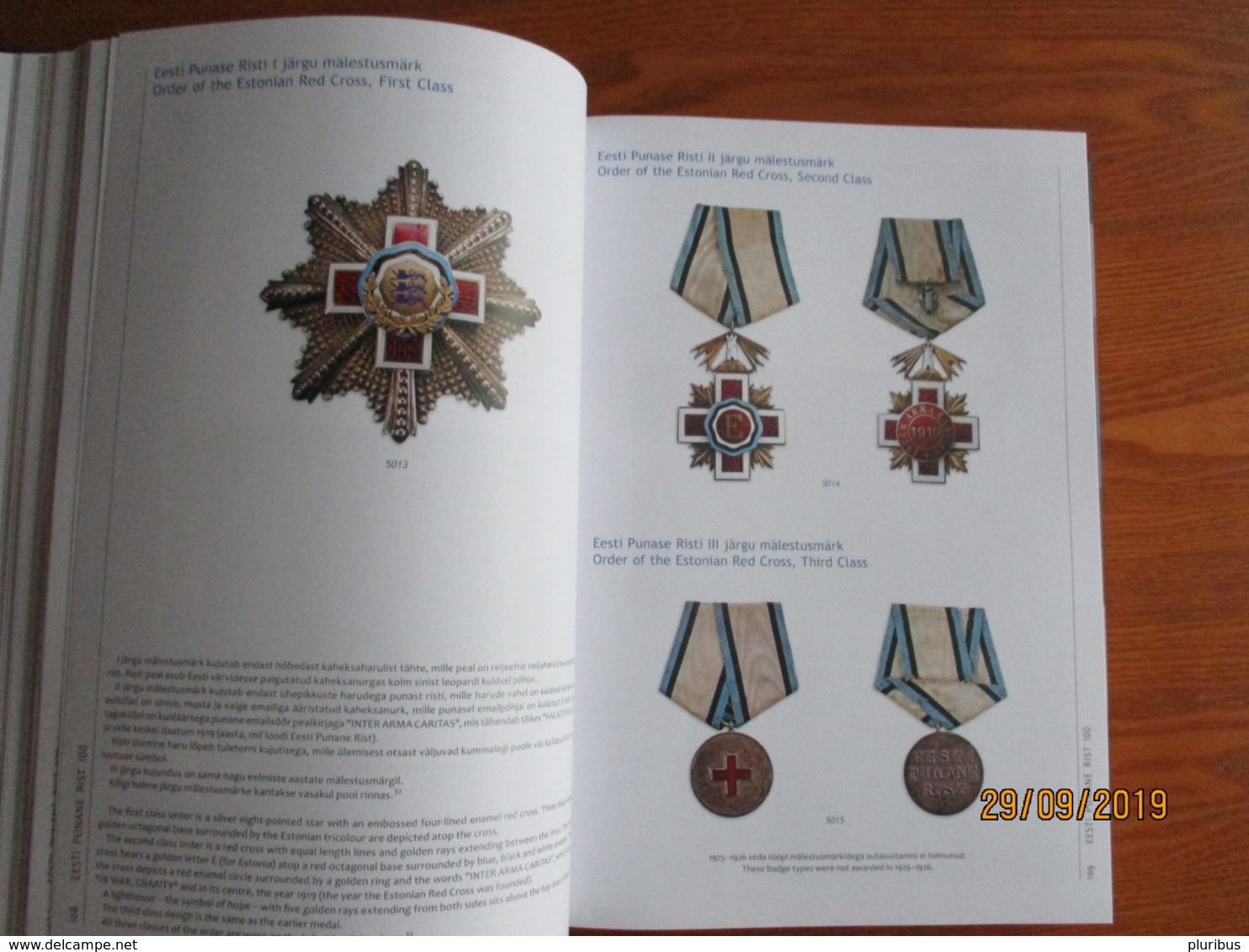 ESTONIA RED CROSS INSIGNIA DECORATIONS MEDALS ORDERS BADGES , huge book