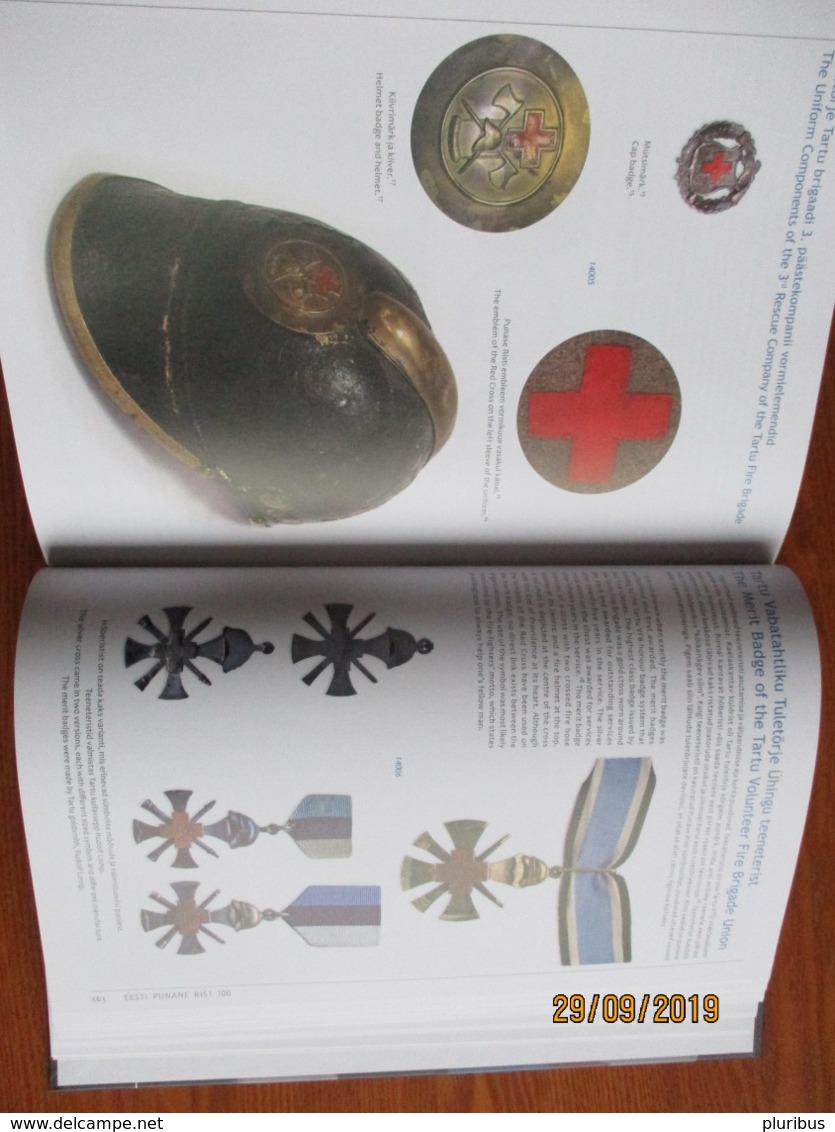 ESTONIA RED CROSS INSIGNIA DECORATIONS MEDALS ORDERS BADGES , huge book