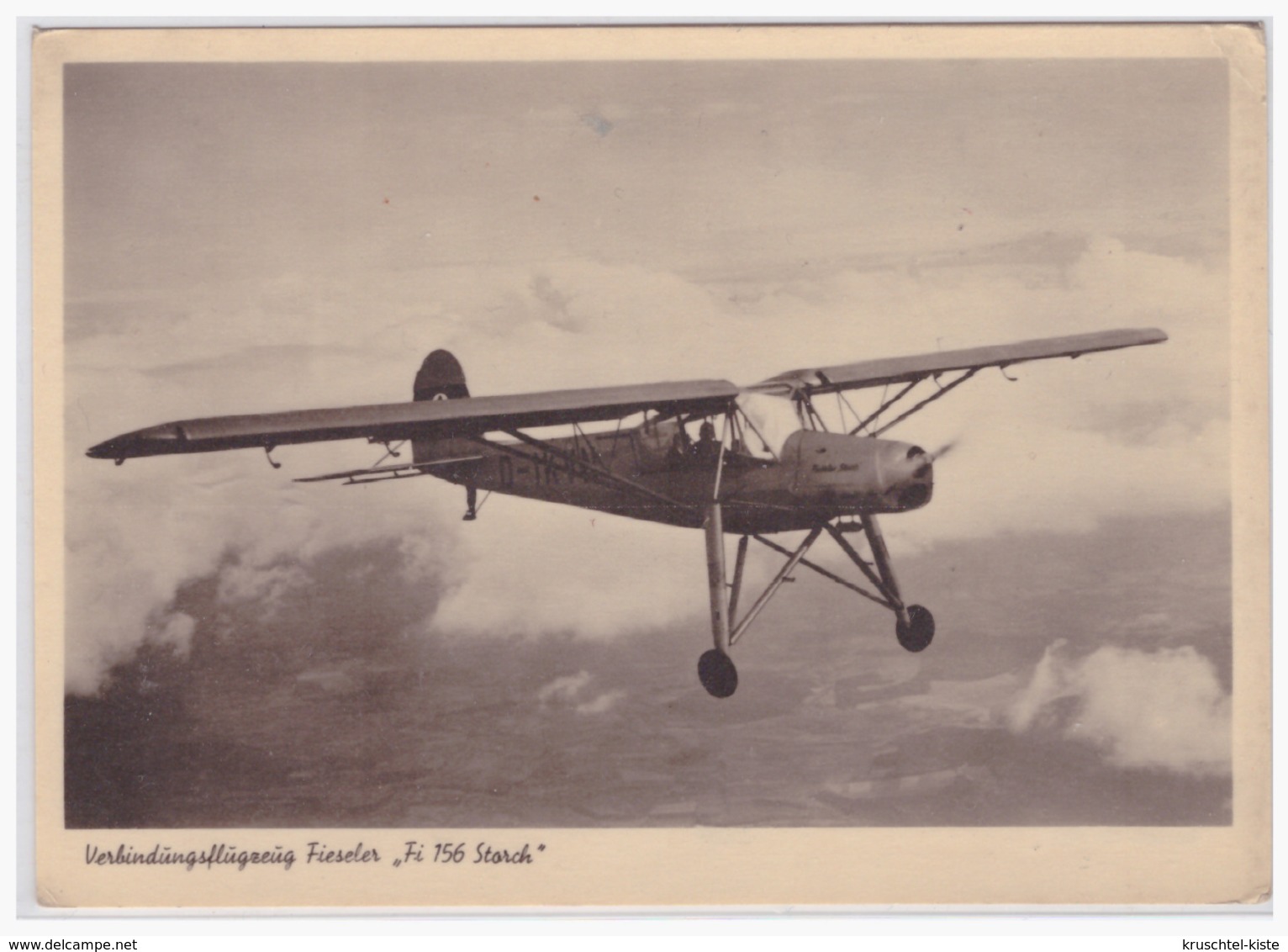 DT- Reich (000312) Propagandakarte Verbindungsflugzeug Fiesler ""Fi 156 Storch"", Ungebraucht - Briefe U. Dokumente