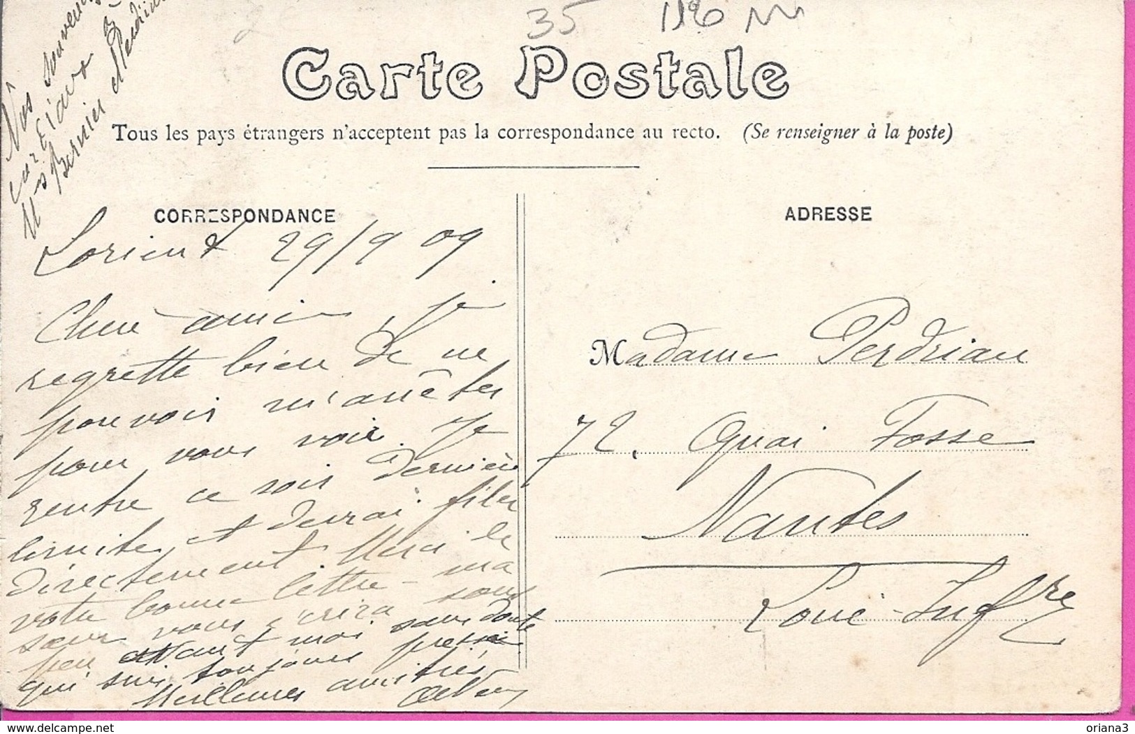 --  35 --  CHÂTEAU DE TRECESSON-- 1909 - Paimpont