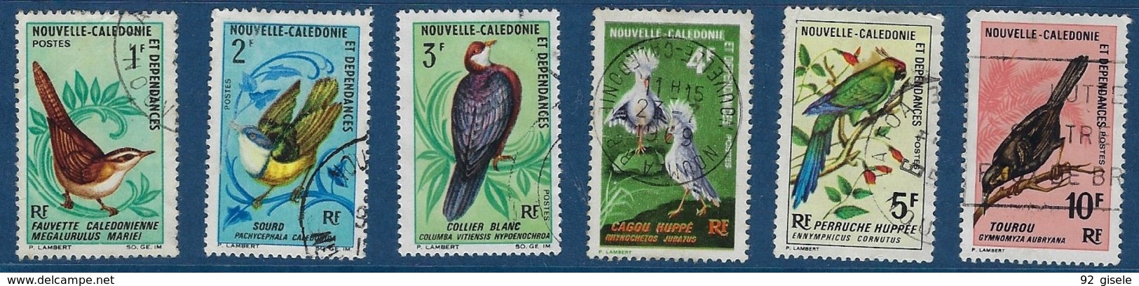 Nle-Caledonie YT 345 à 350 " Oiseaux " 1967-68 Oblitéré - Gebraucht