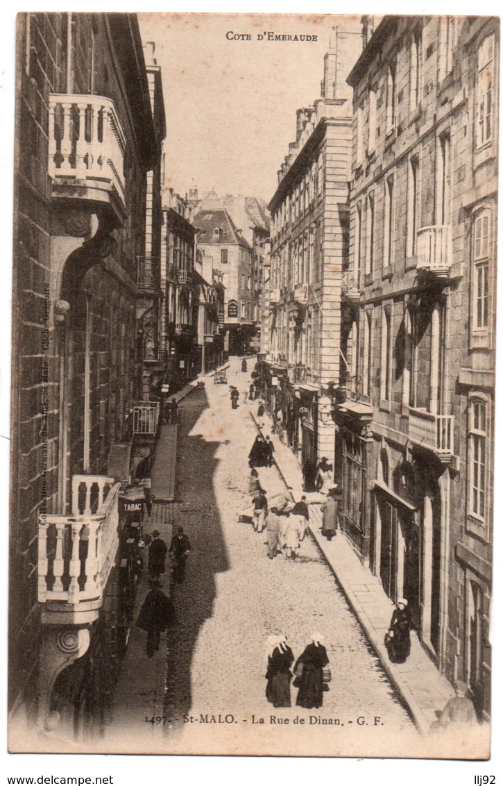 CPA 35 - SAINT-MALO (Ille Et Vilaine) - 1497. La Rue De Dinan - GF - Saint Malo