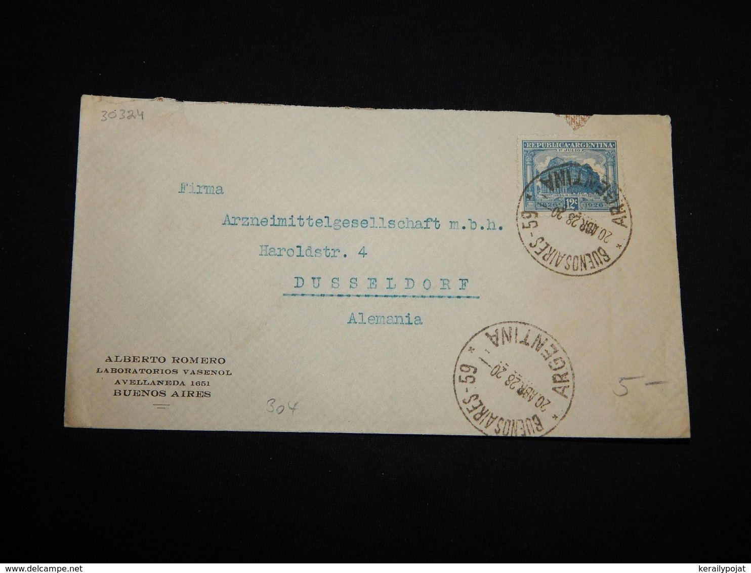 Argentina 1929 Buenos Aires Cover To Germany__(L-30324) - Covers & Documents