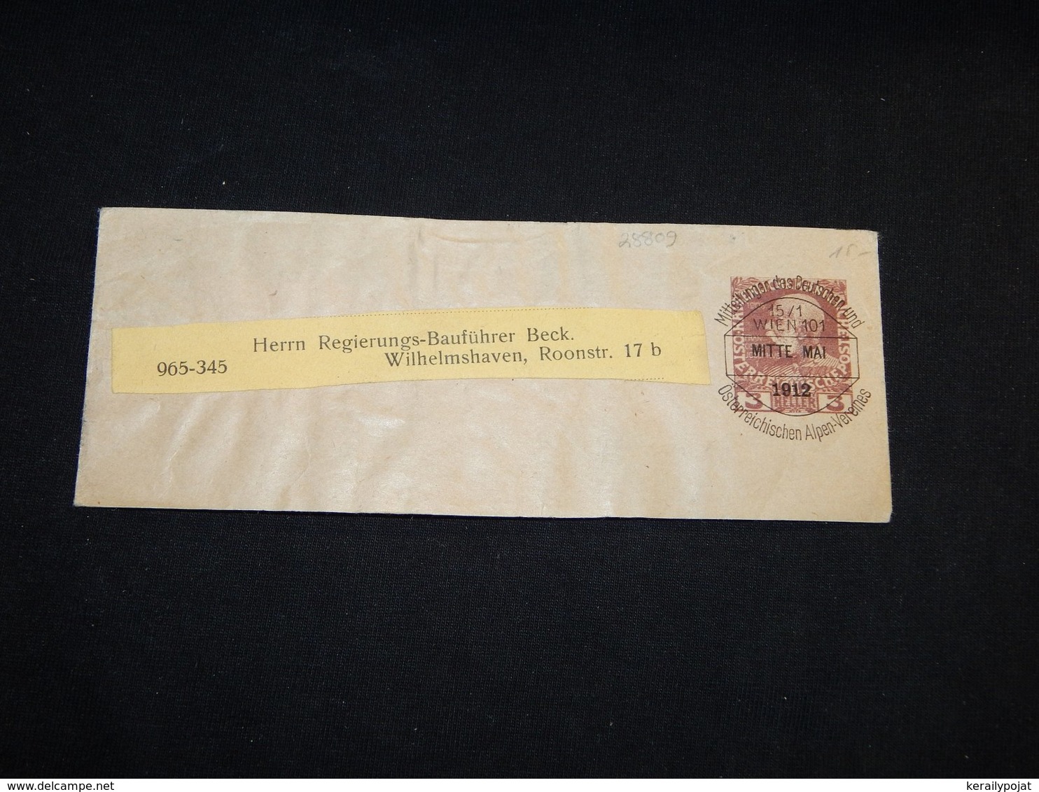 Austria 1912 Mitteilungen Wrapper__(L-28809) - Autres & Non Classés