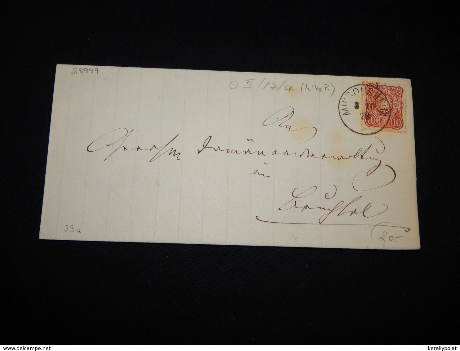 Germany 1878 Mingolsheim 10pf Red Double Used Letter__(L-28949) - Covers & Documents