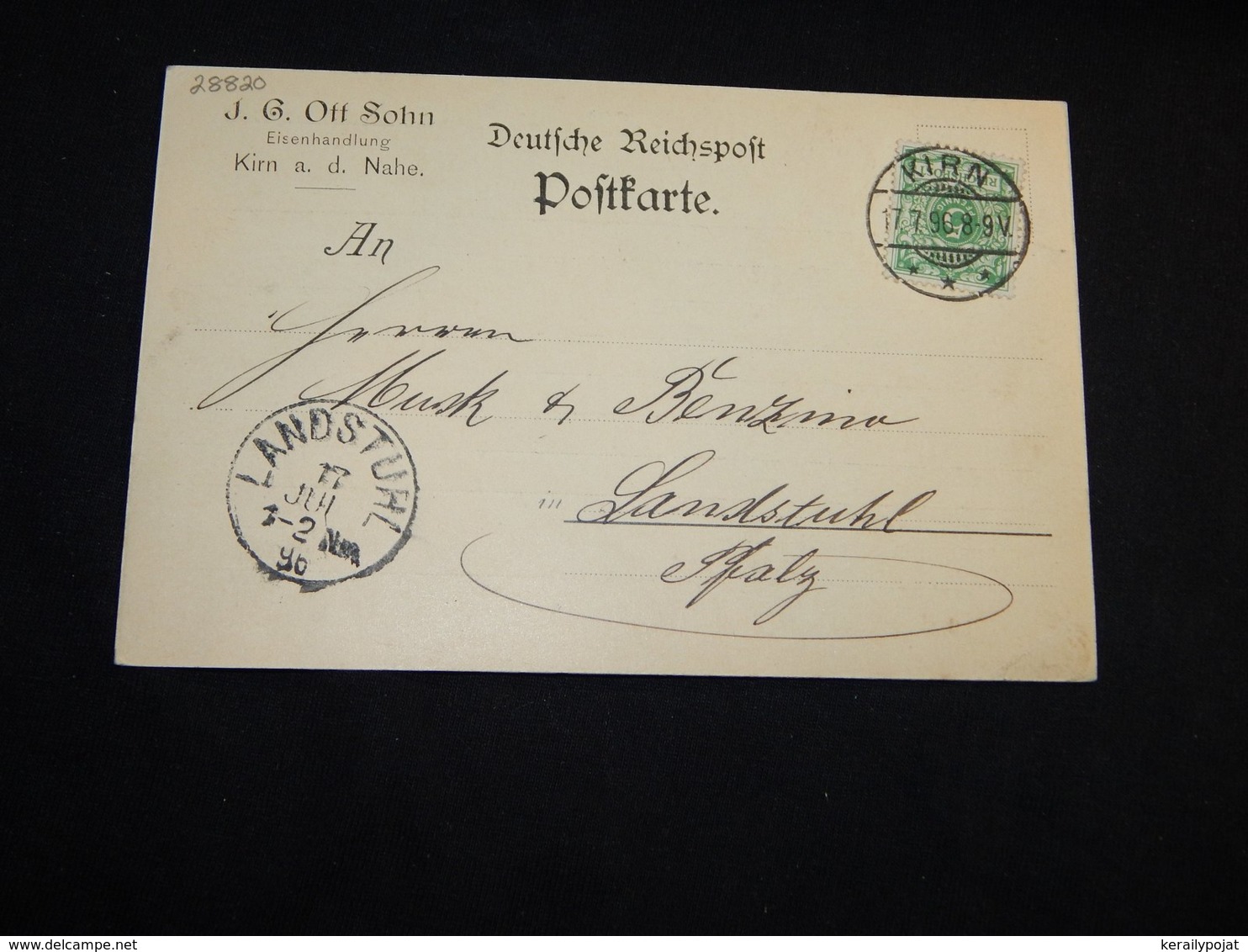 Germany 1896 Kirn J.G.Ott Sohn Business Card__(L-28820) - Lettres & Documents