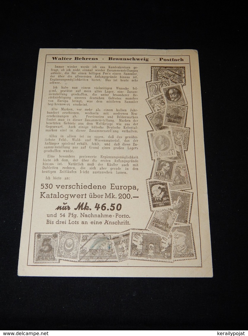 Germany 1944 Braunschweig Slogan Cancellation Card__(L-29050) - Covers & Documents