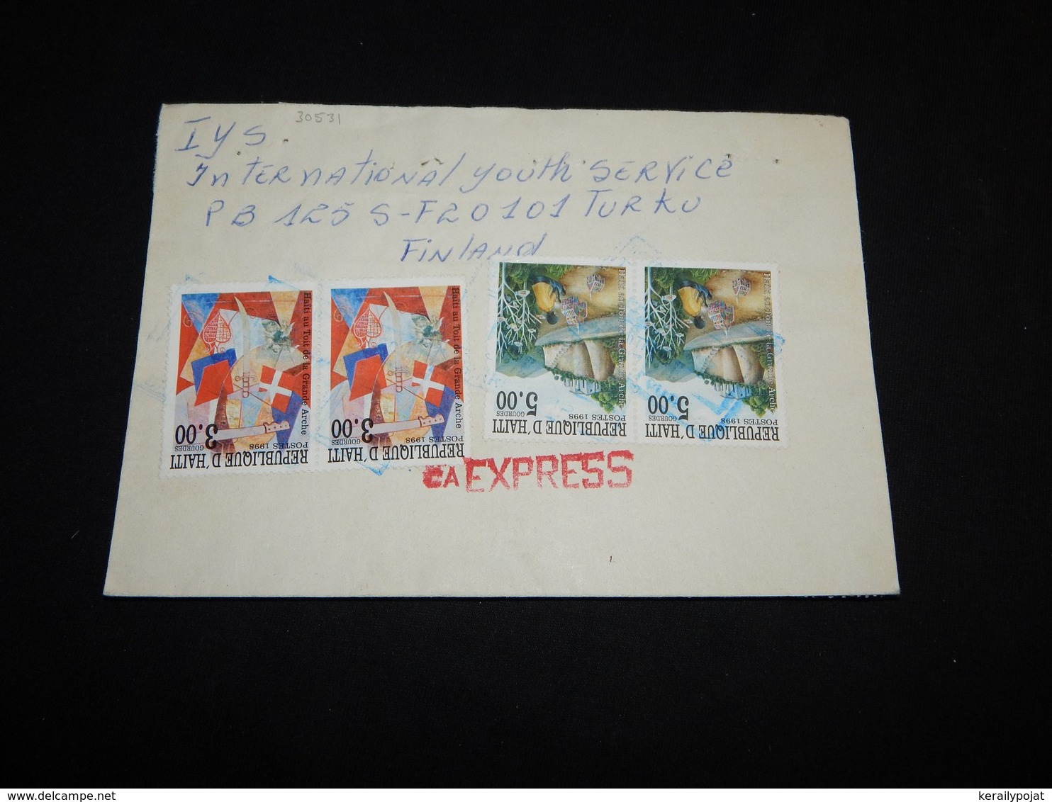 Haiti 1990's Express Cover To Finland__(L-30531) - Haïti