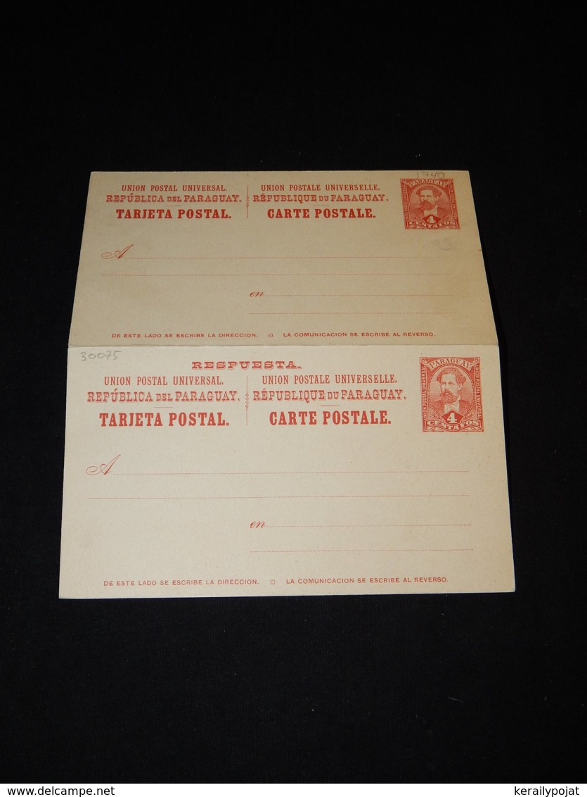 Paraguay 4c Red Unused Double Stationery Card__(L-30075) - Paraguay