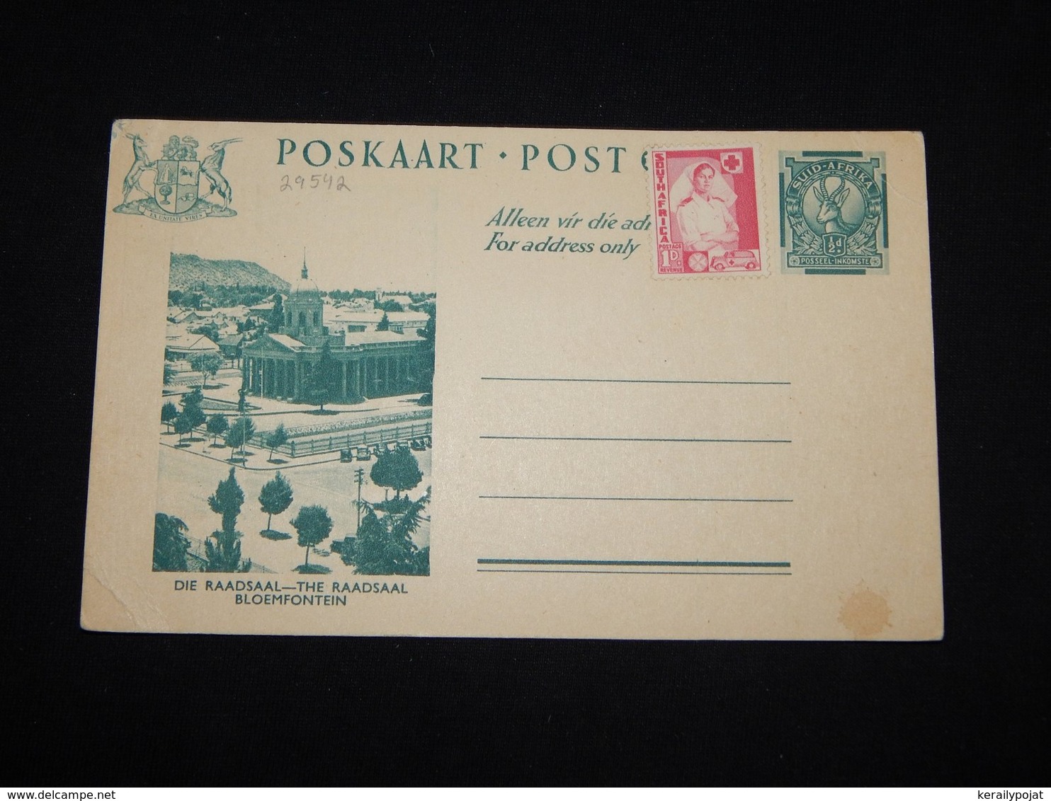 South Africa 1/2d Green Unused Pictured Stationery Card__(L-29542) - Lettres & Documents