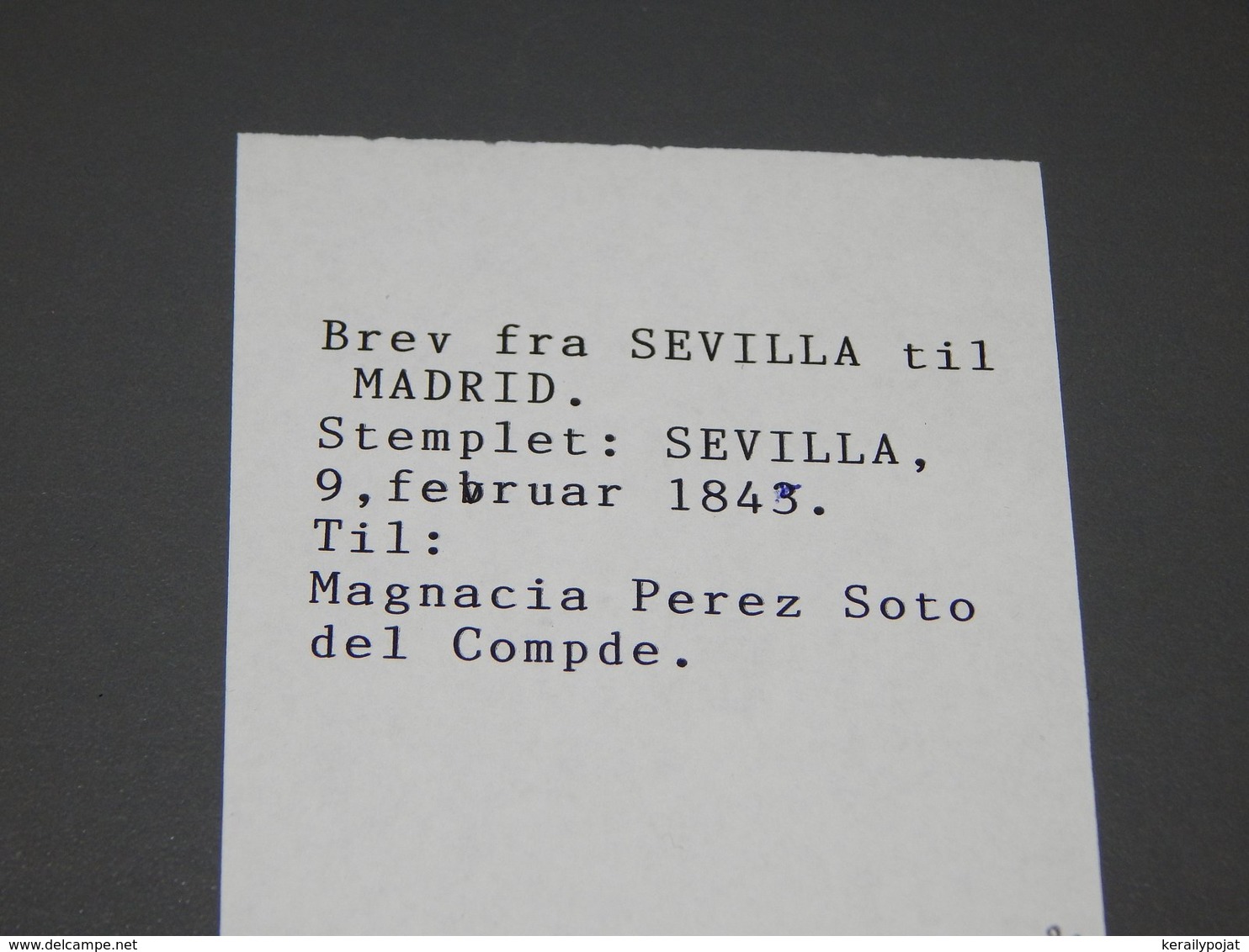 Spain 1843 Sevilla Prephilately Letter__(L-29304) - ...-1850 Prephilately