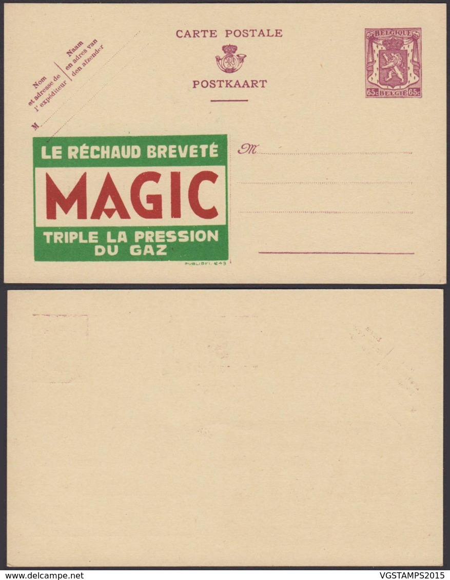 BELGIQUE PUBLIBEL 65c "LE RECHAUD BREVETE MAGIC" (DD) DC-4180 - Publibels