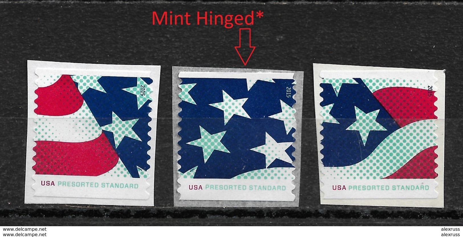 US 2015 Flag Stars & 3 Singles Presorted Standard,Sc 4961-63,MNH** / 1 Mint Hinged* Shown On Scan !! (SL-1) - Stamps