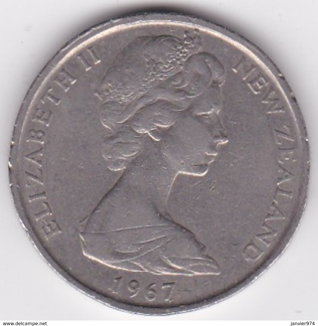 New Zealand. 50 Cents 1967 Elizabeth II. Copper-Nickel. KM# 37.1 - New Zealand