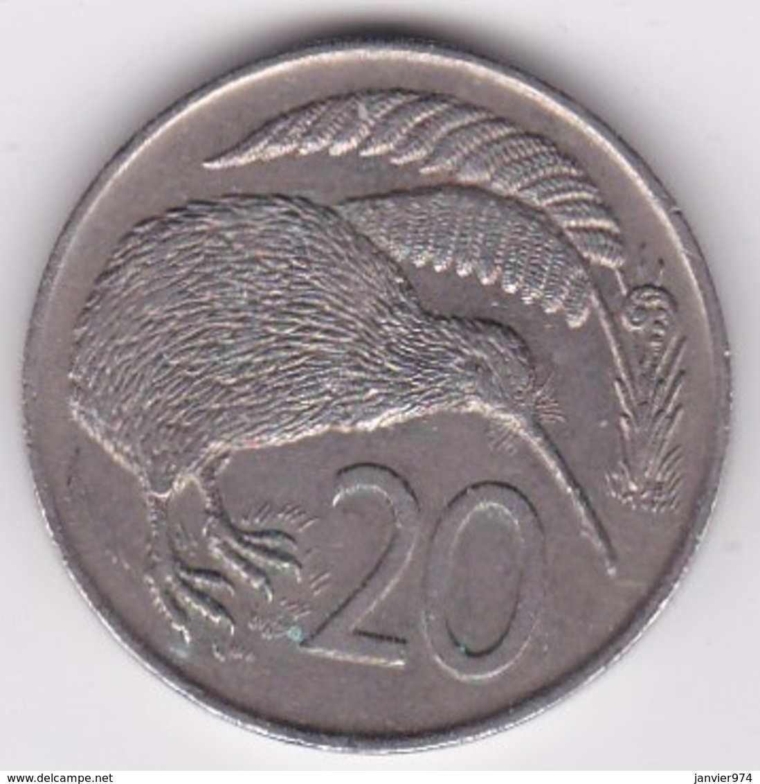 New Zealand. 20 Cents 1975 Elizabeth II. Copper-Nickel. KM# 36.1 - New Zealand