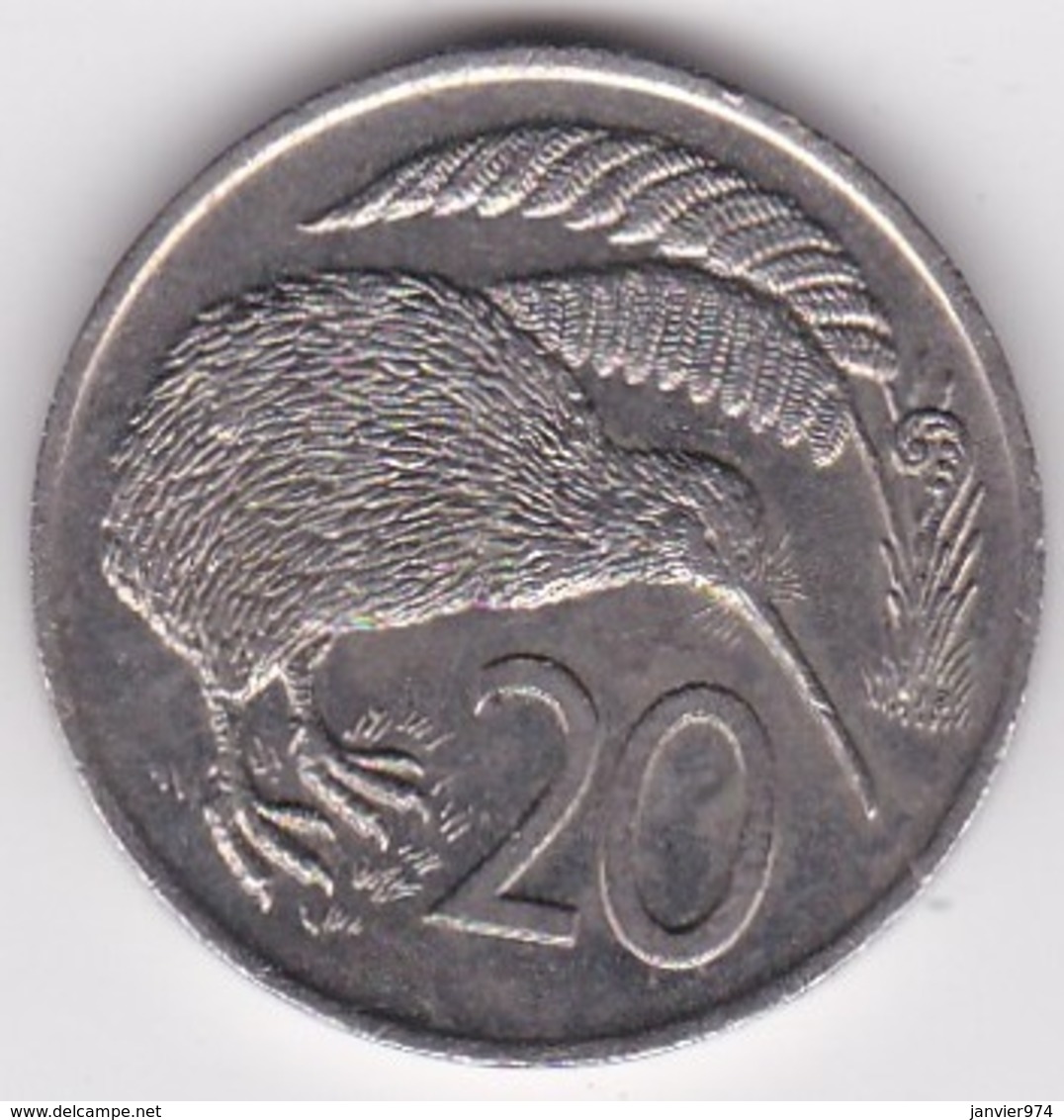 New Zealand. 20 Cents 1977 Elizabeth II. Copper-Nickel. KM# 36.1 - New Zealand