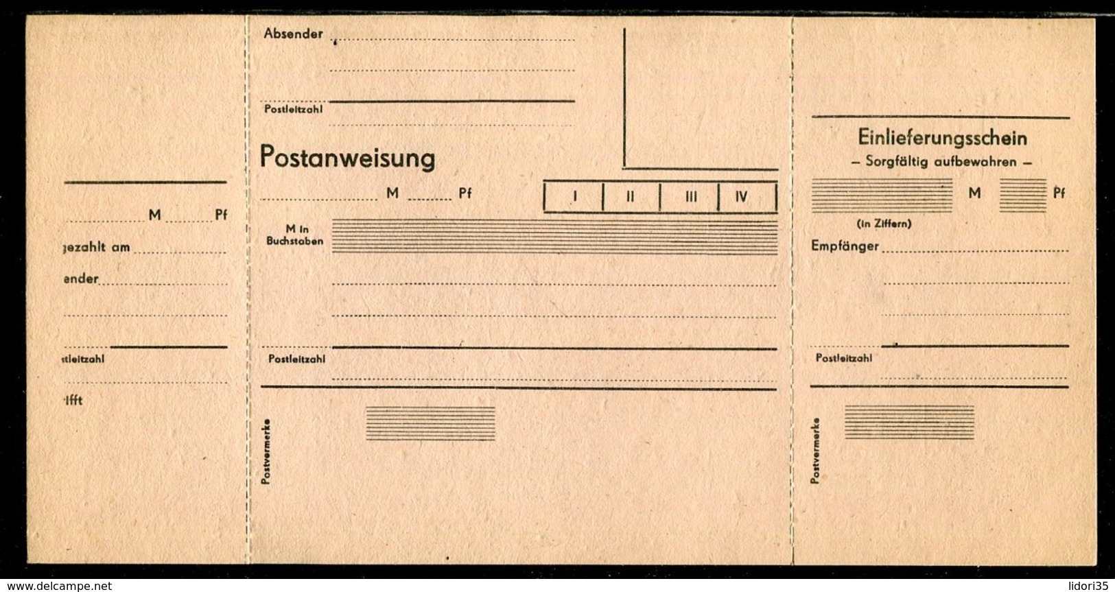 DDR / Postanweisung ** (25054) - Sonstige & Ohne Zuordnung