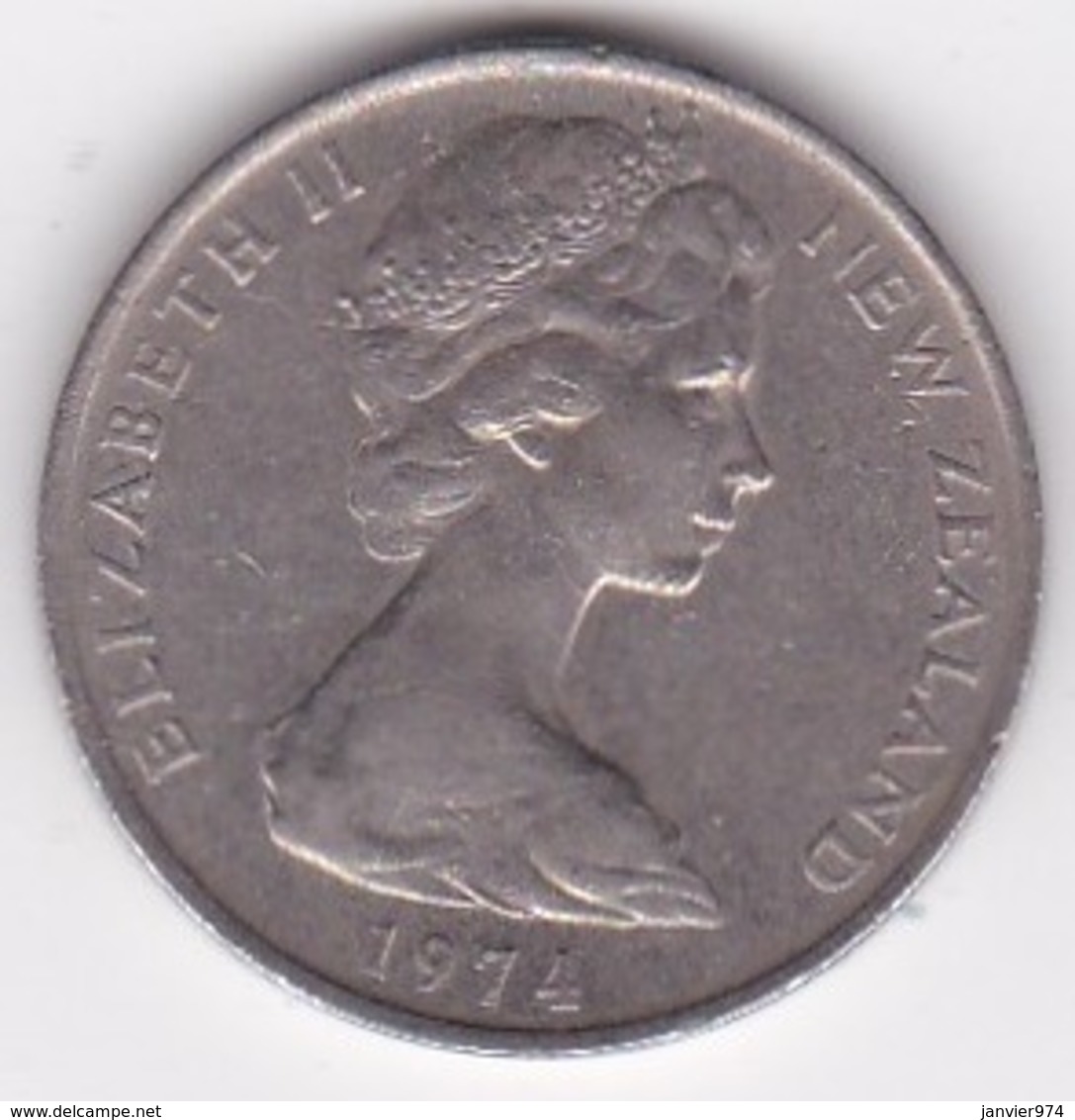 New Zealand. 10 Cents 1974 Elizabeth II. Copper-Nickel. KM# 41.1 - New Zealand