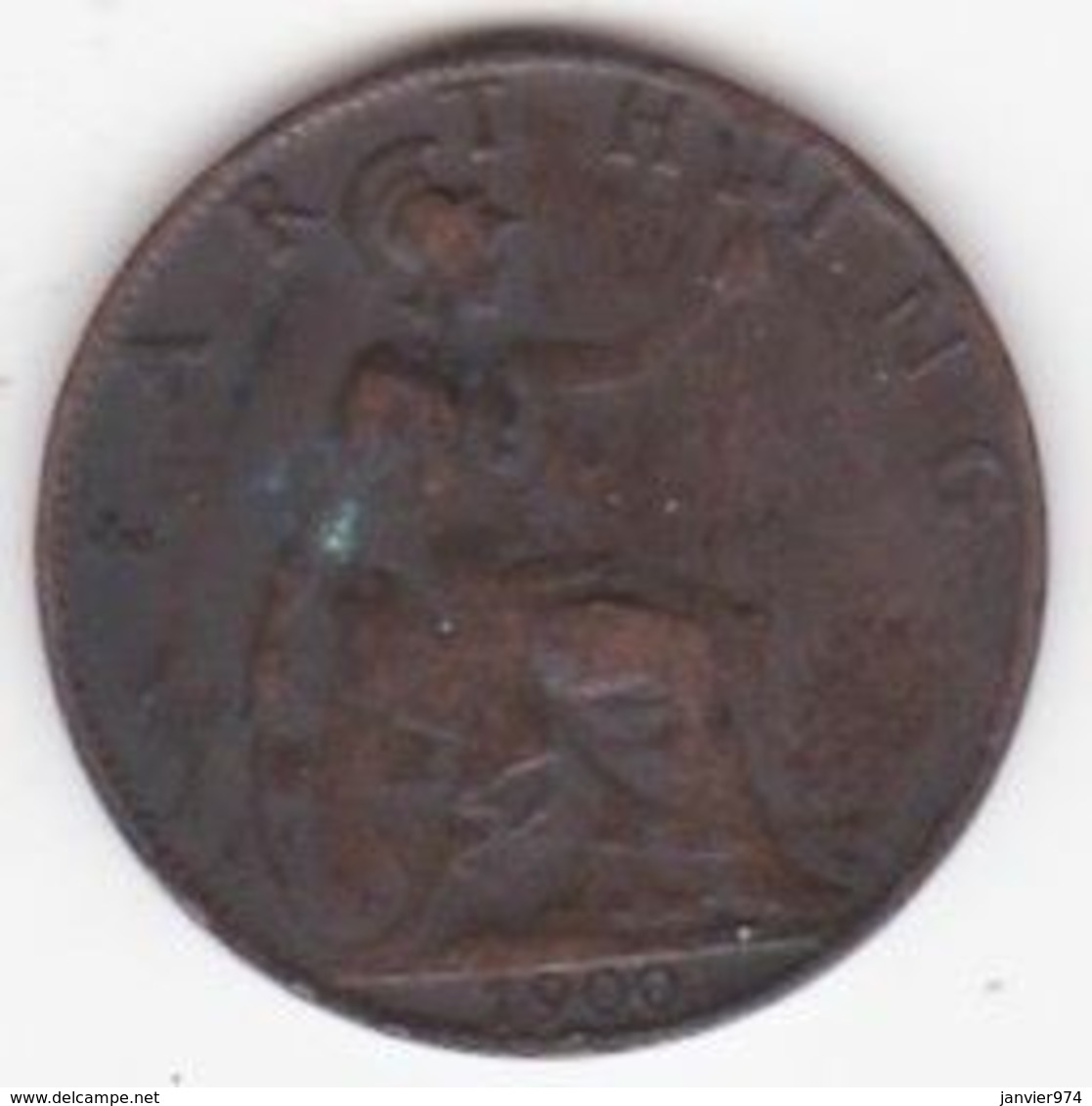 Grande-Bretagne. 1 Farthing 1900. Victoria - B. 1 Farthing