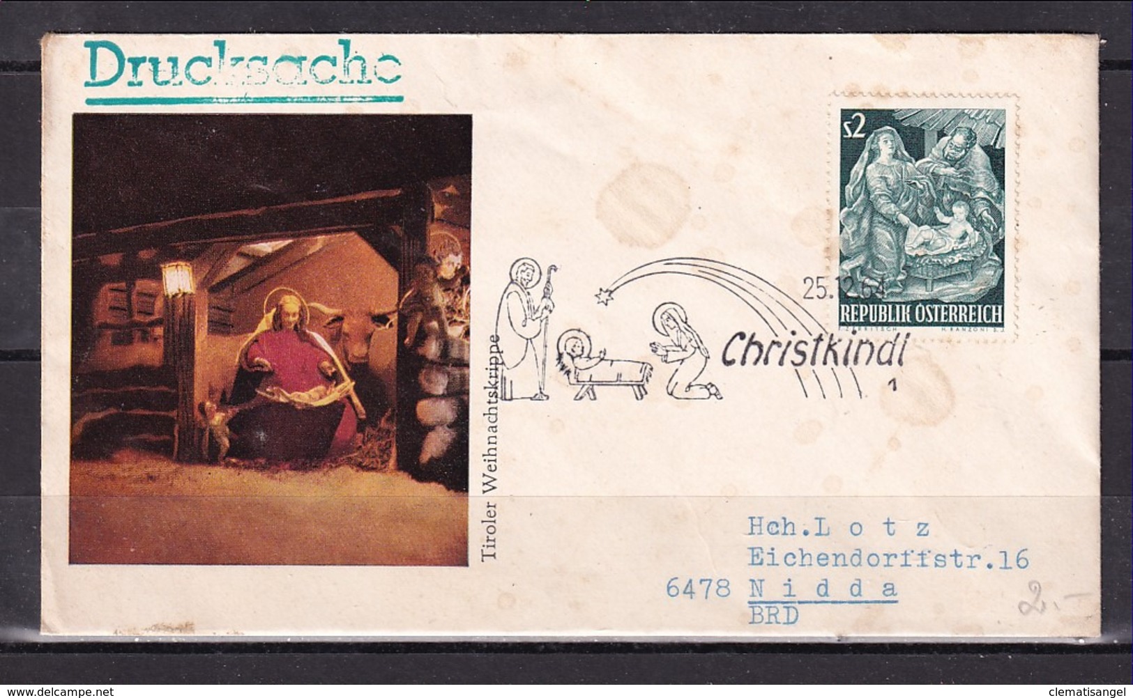 386h * ÖSTERREICH * DRUCKSACHE CHRISTKINDL 1964 **!! - Briefe U. Dokumente