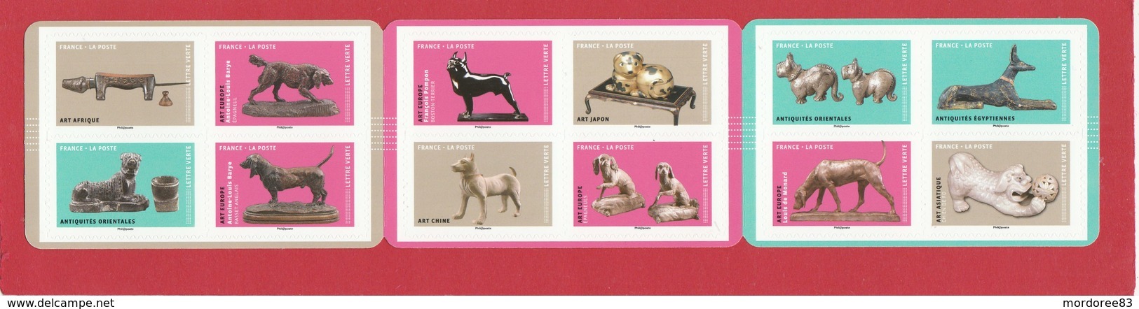 FRANCE 2018 CARNET 12 TIMBRES NEUF REPRESENTANT DES CHIENS  - BC 1516 - Gedenkmarken