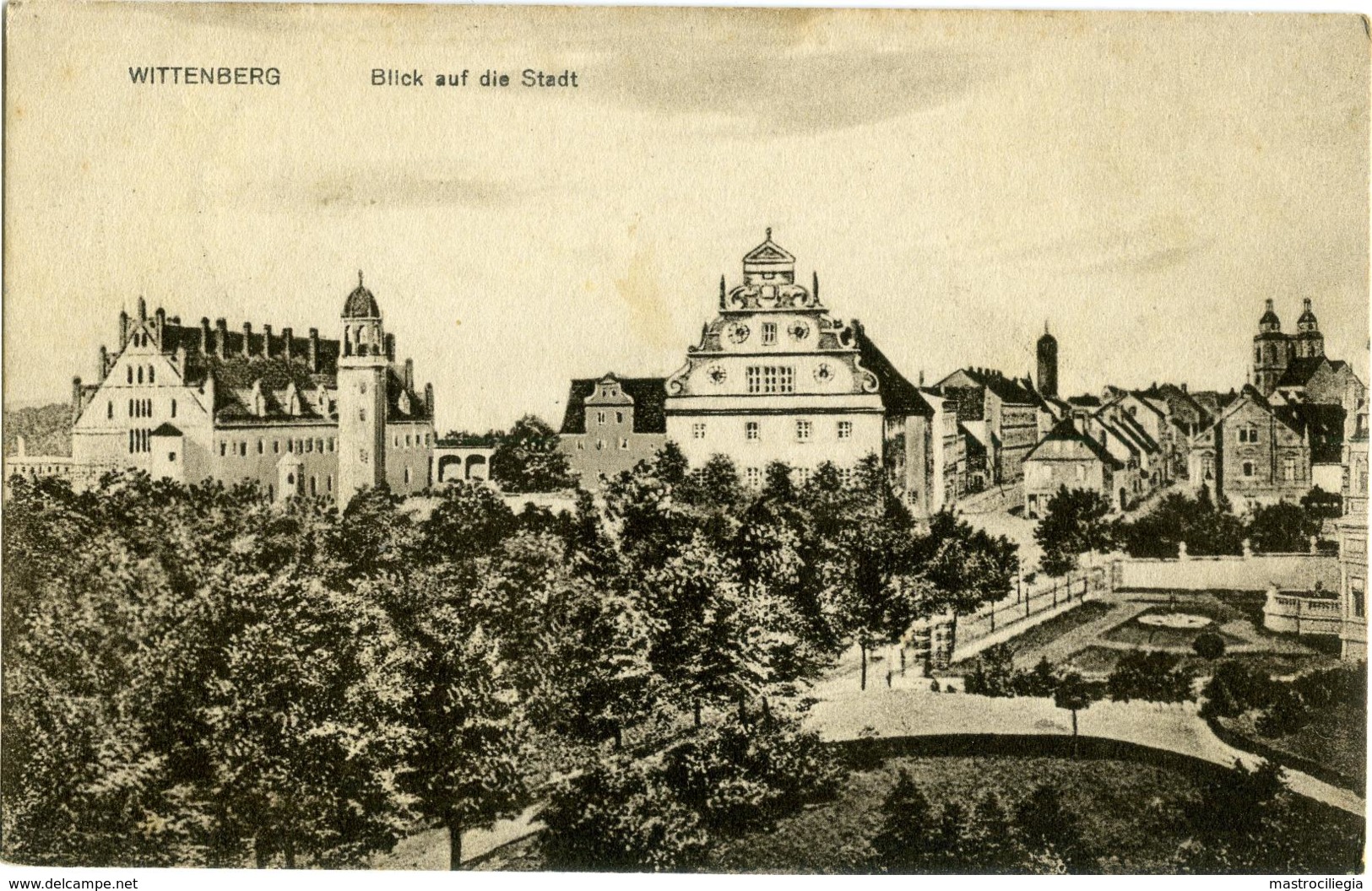 GERMANIA  SACHSEN-ANHALT  WITTENBERG  Blick Auf Die Stadt  Feldpost 1916 - Wittenberg