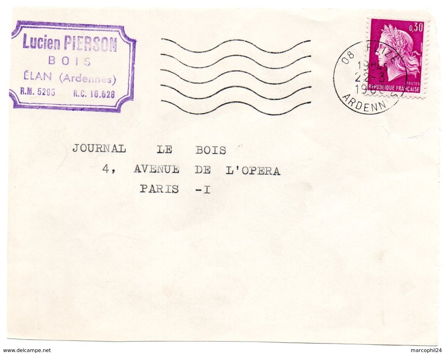 ARDENNES - Dépt N° 08 = FLIZE 1968 =  FLAMME Codée  = SECAP Muette '5 Lignes Ondulées' - Mechanical Postmarks (Advertisement)