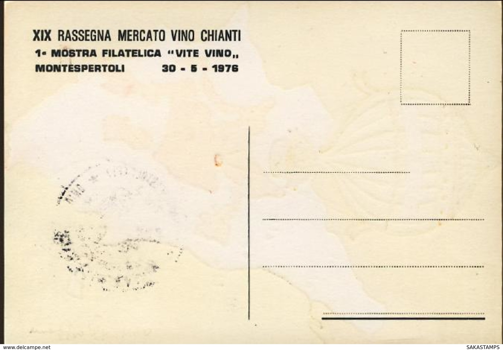 1976- Cartolina Con Annullo Speciale XIX Rassegna Mercato Del Vino Chianti Montespertoli - Altri & Non Classificati