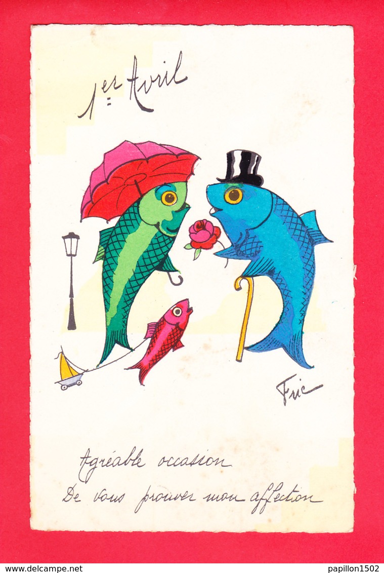 Illust-2078Ph104  Poissons Humanisés, 1er Avril, Cpa - Altri & Non Classificati