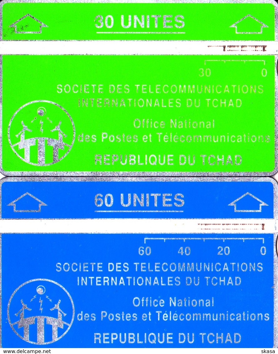 2 TC Telecard Holo OPT République Du Tchad 30U Et 60U - Tchad