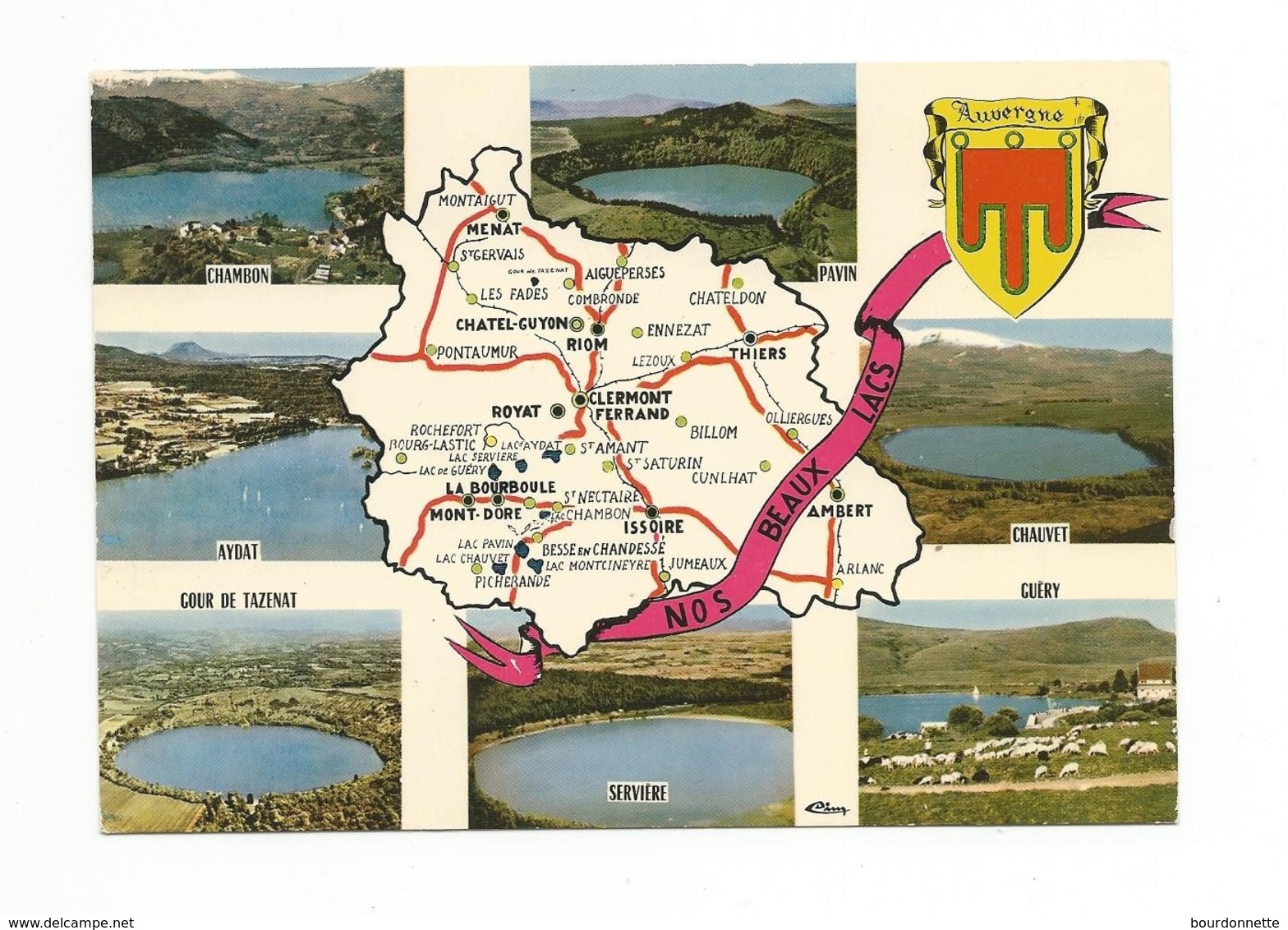 63-Carte Contour Géographique Du Département De PUY  DE DOME - Landkaarten