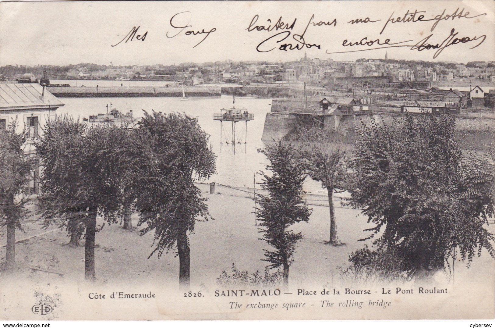 SAINT-MALO - Place De La Bourse - Le Pont Roulant - Saint-Servan à Quelques Encablures... - Saint Malo