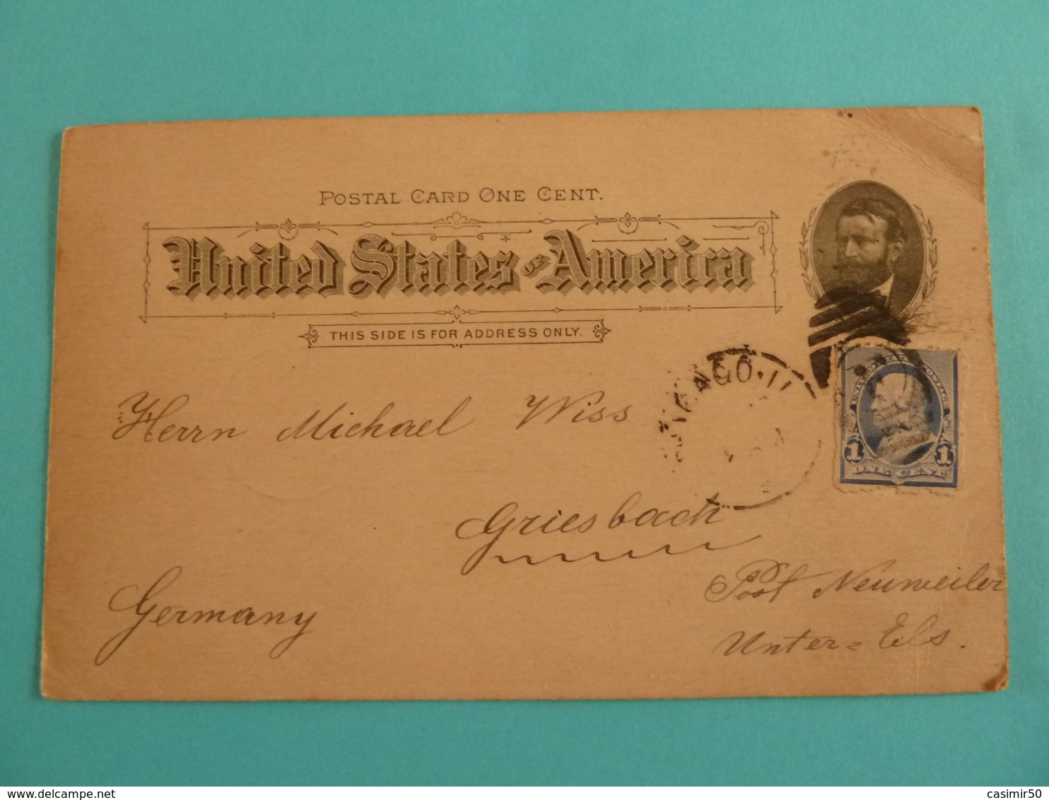 POSTAL CARD ONE CENT  1893 - Otros & Sin Clasificación