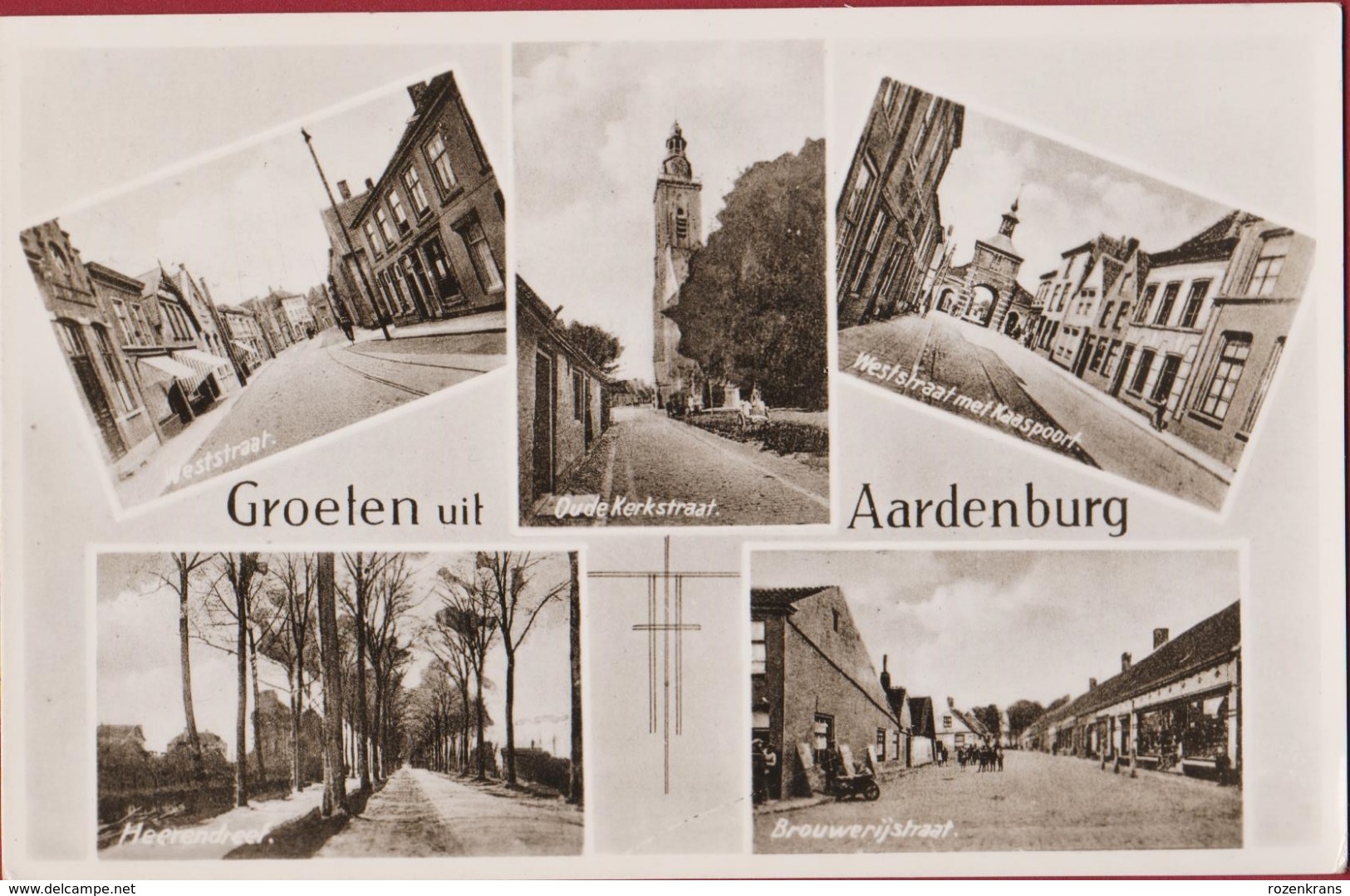 Aardenburg 1956 Sluis Groeten Uit Zeeland Heerendreef Brouwerijstraat Kaaspoort Zeeuws-Vlaanderen (In Zeer Goede Staat) - Sluis